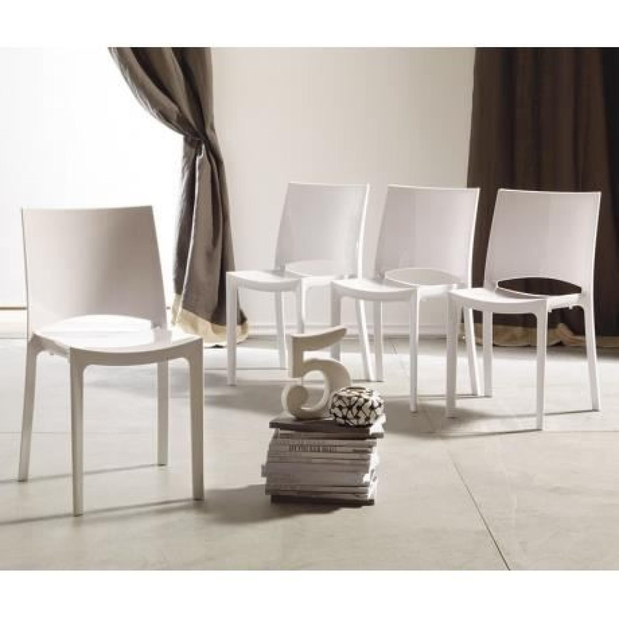 HETTY - Chaise en polycarbonate blanc opaque
