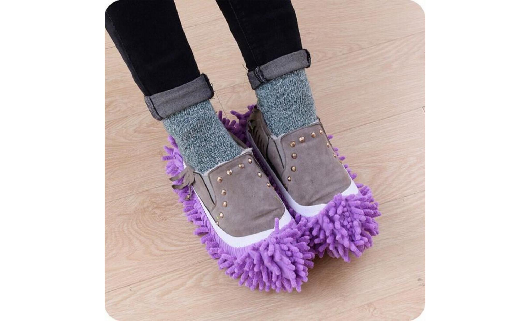hhy70426001 1 paire mop slipper plancher de polissage cover cleaner paresseux chaussures nettoyage à pied épousseter