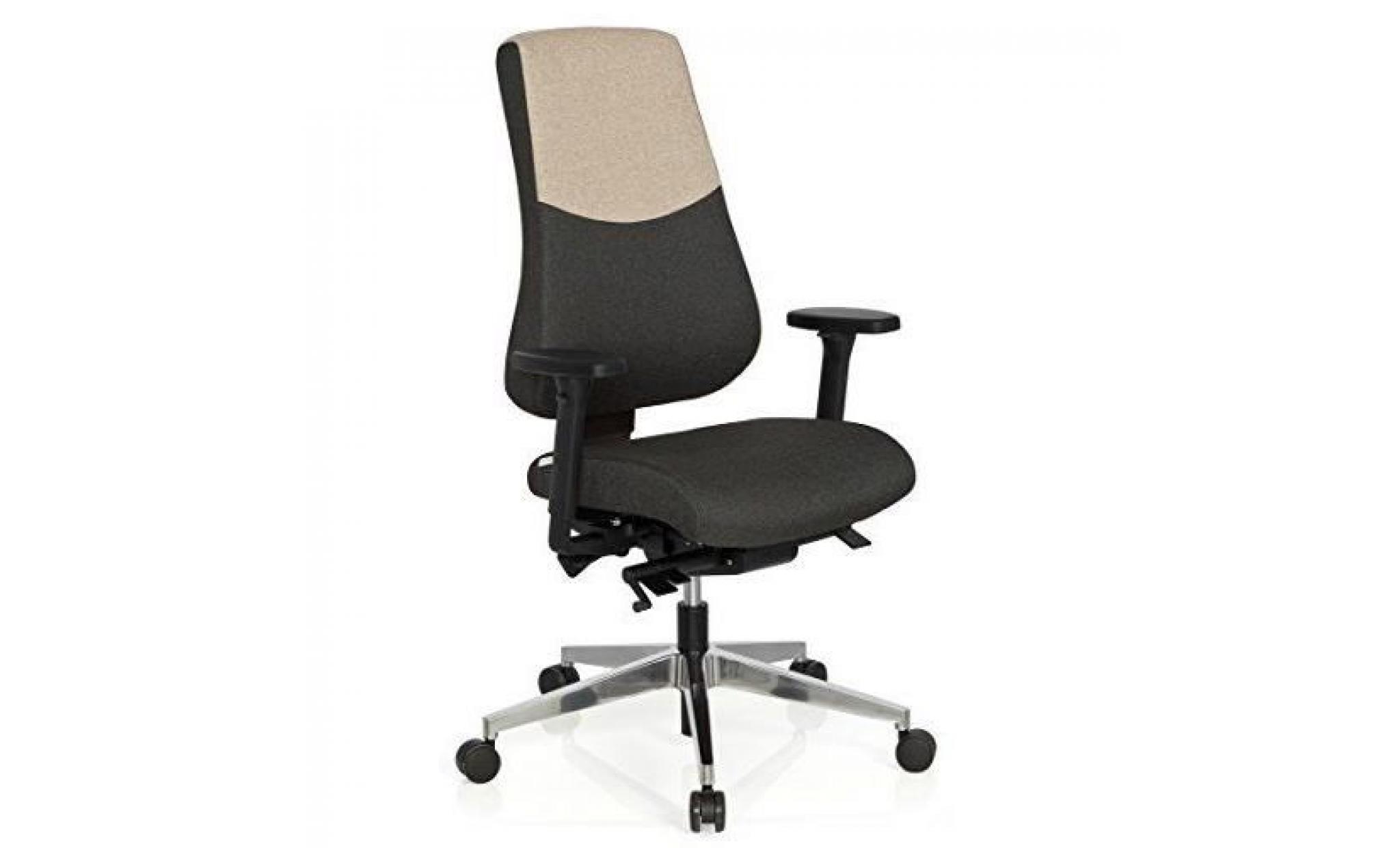 hjh office pro tec 600 chaise de bureau   tissu   gris foncé/beige…