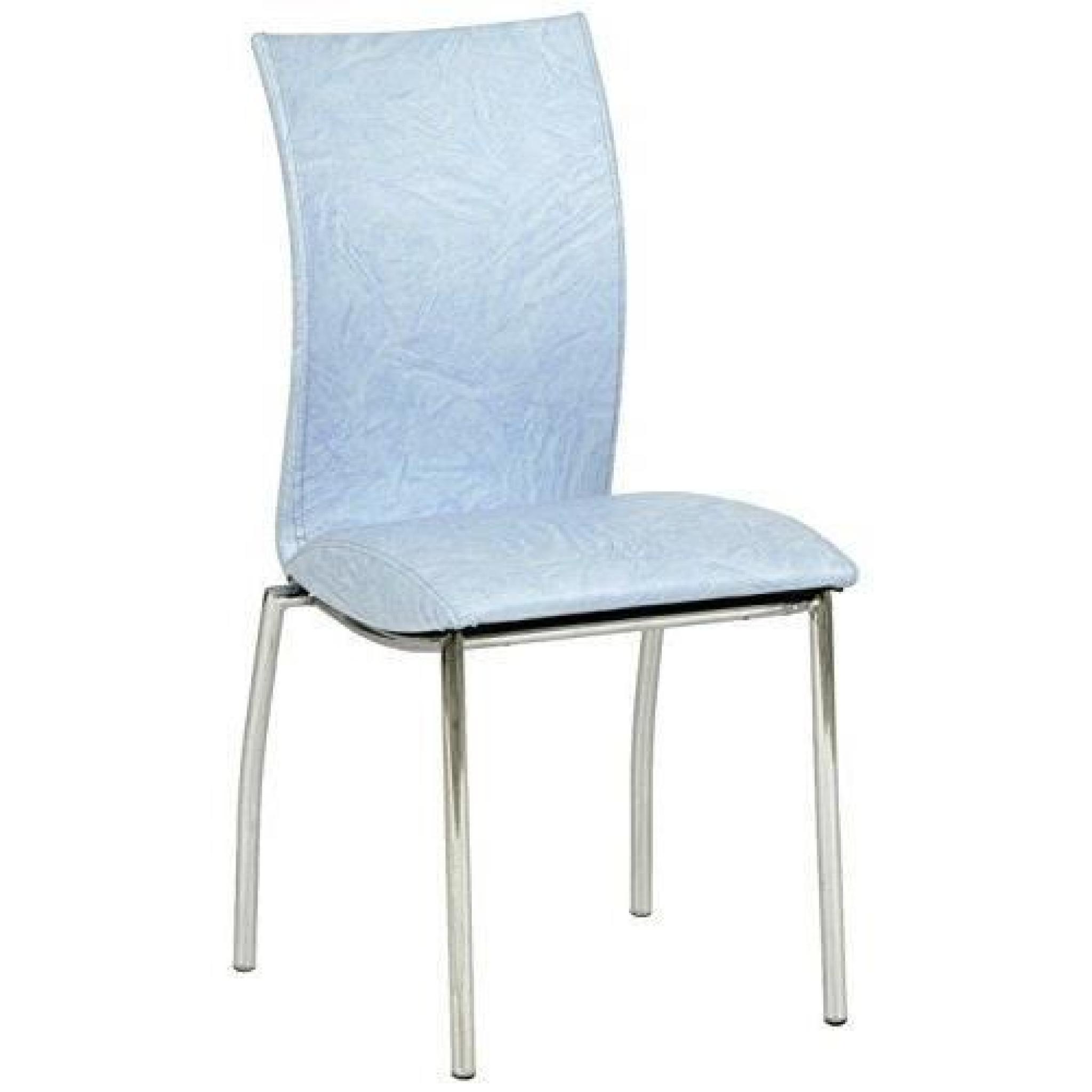 Hoffmann der Essplatz Wave 918075 chaises empilables Terre cuite-Aspect cuir-Tissu/Chrome Lot de 4…