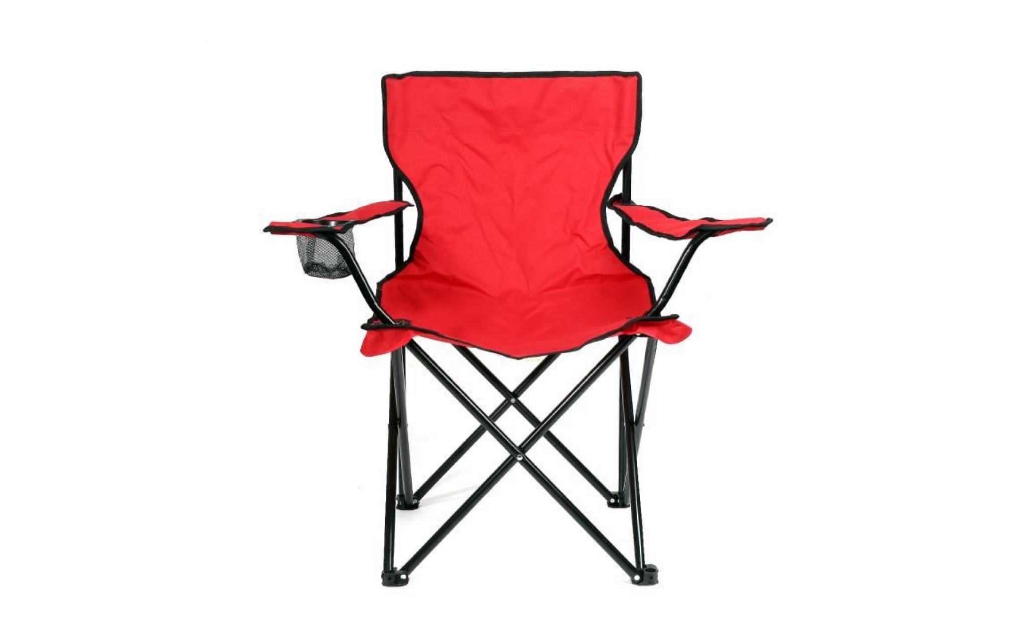 hofuton@1 (rouge) chaise pliante camping et jardin pour pêche activités de plein air
