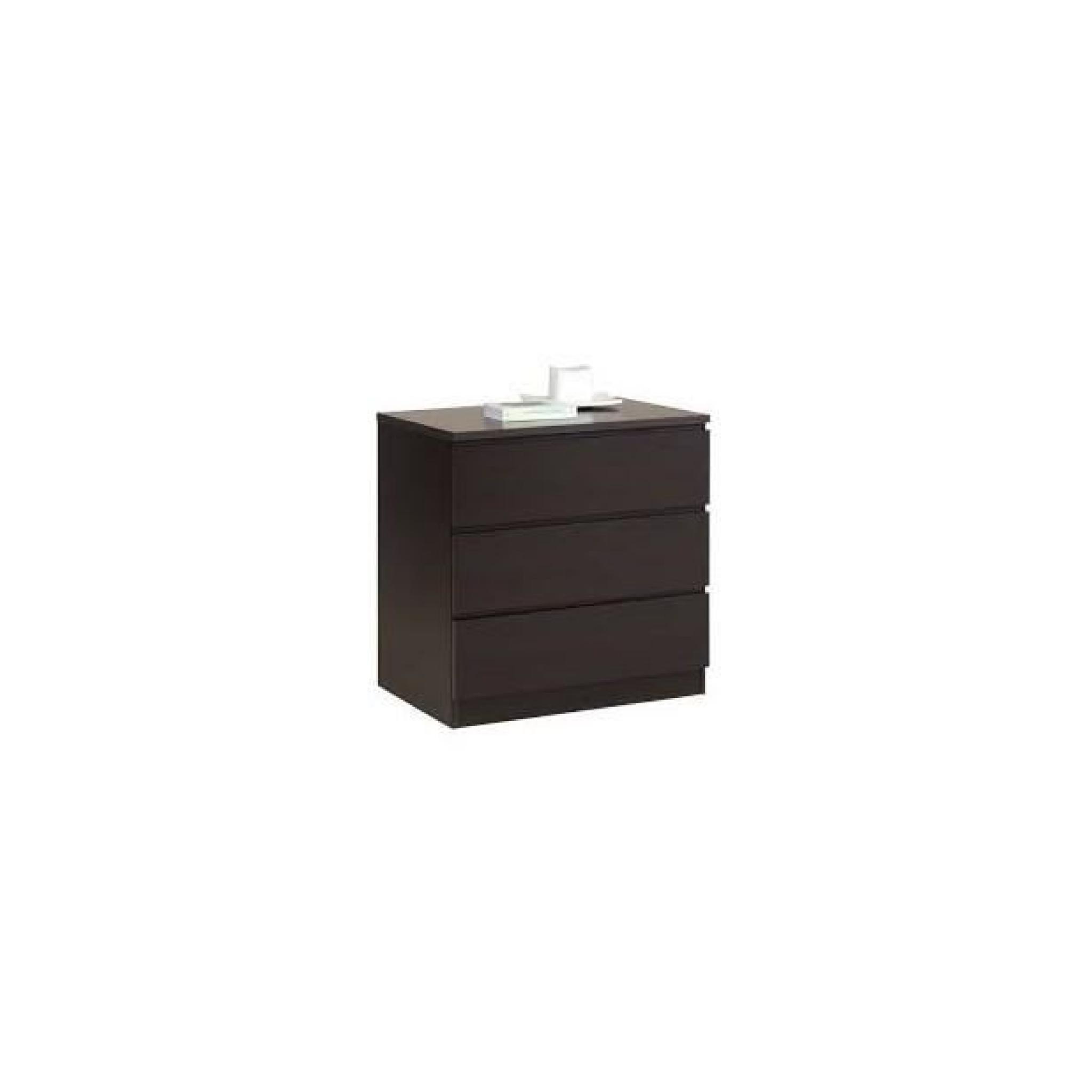 HOME COMMODE 3 TIROIRS - Couleur - Bruges, Taille - 76 x 77 x 50 cm