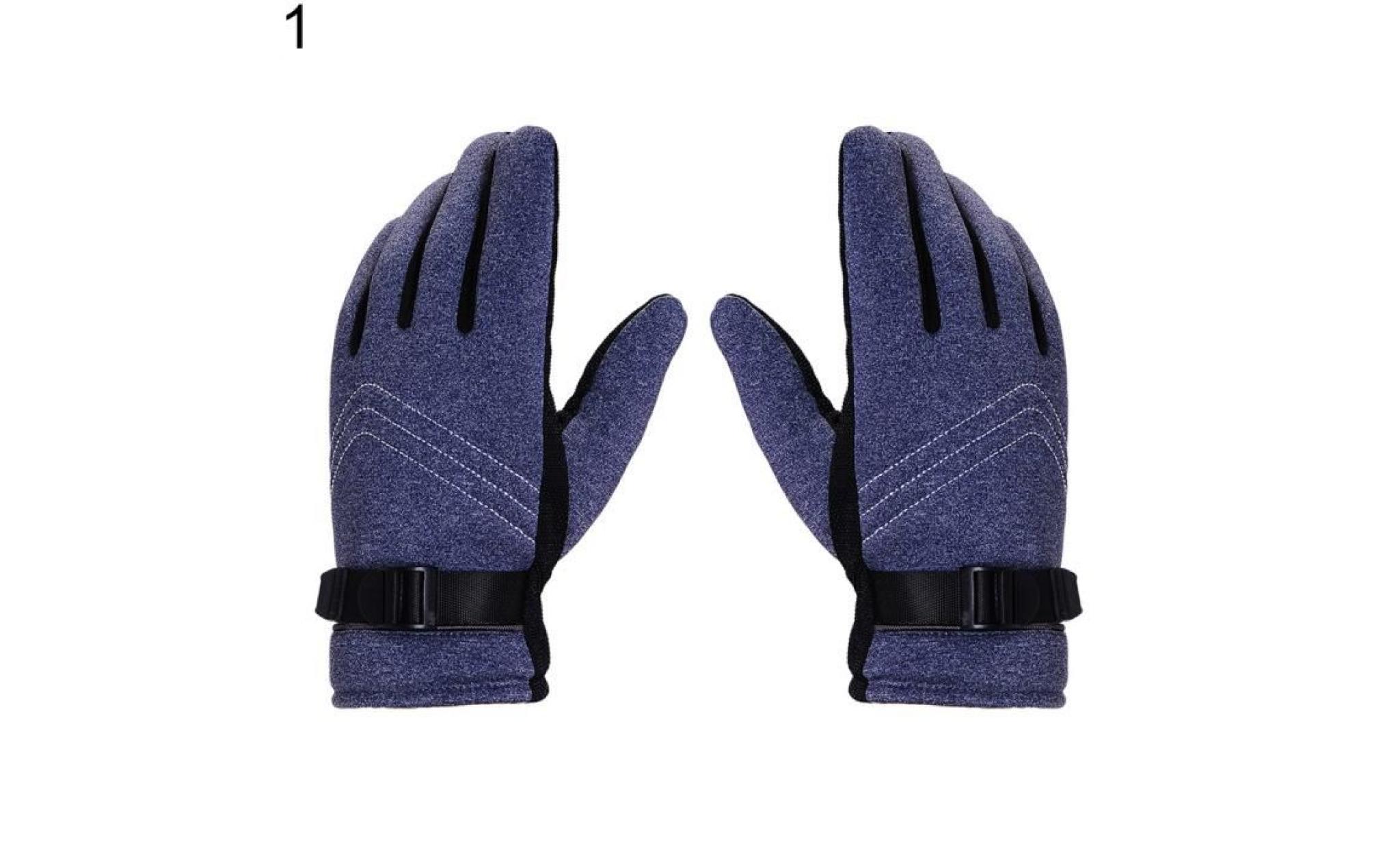 hommes hiver en plein air cyclisme gants de ski chaud en molleton doublé mitaines À doigt complet 4 #
