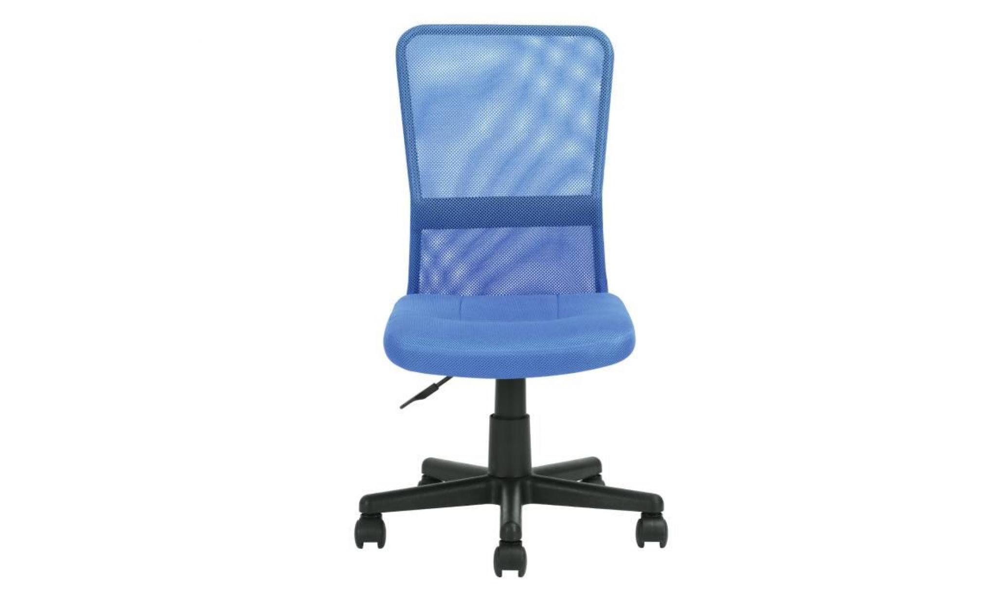 homy casa chaise de bureau bleu en maille réglable roulettes pivotantes, fauteuil de dossier haute