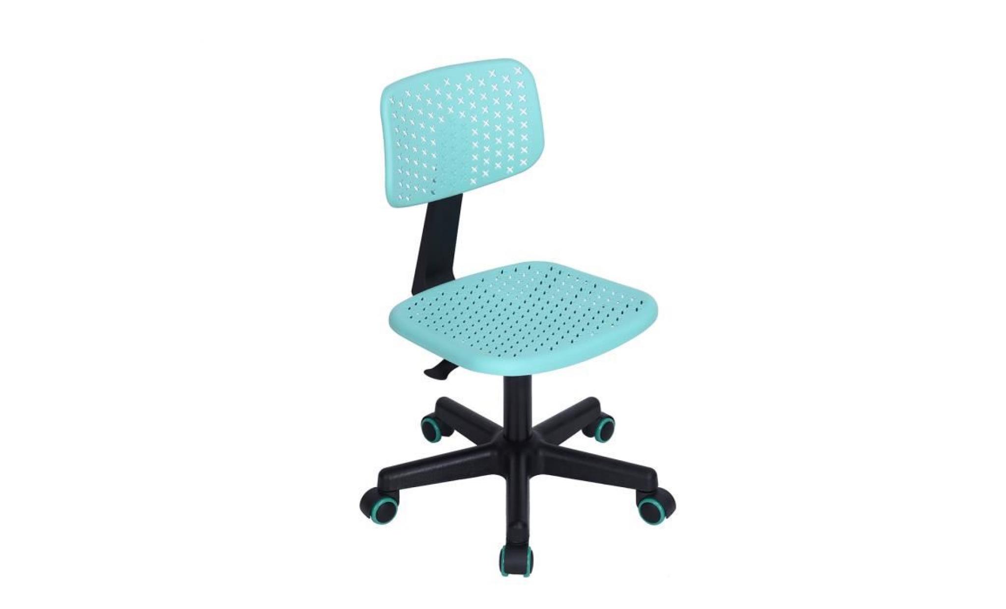 homy casa chaise de bureau fauteuil de bureau pivotante 360 degrés hauteur réglable siège en plastique respirant,turquoise