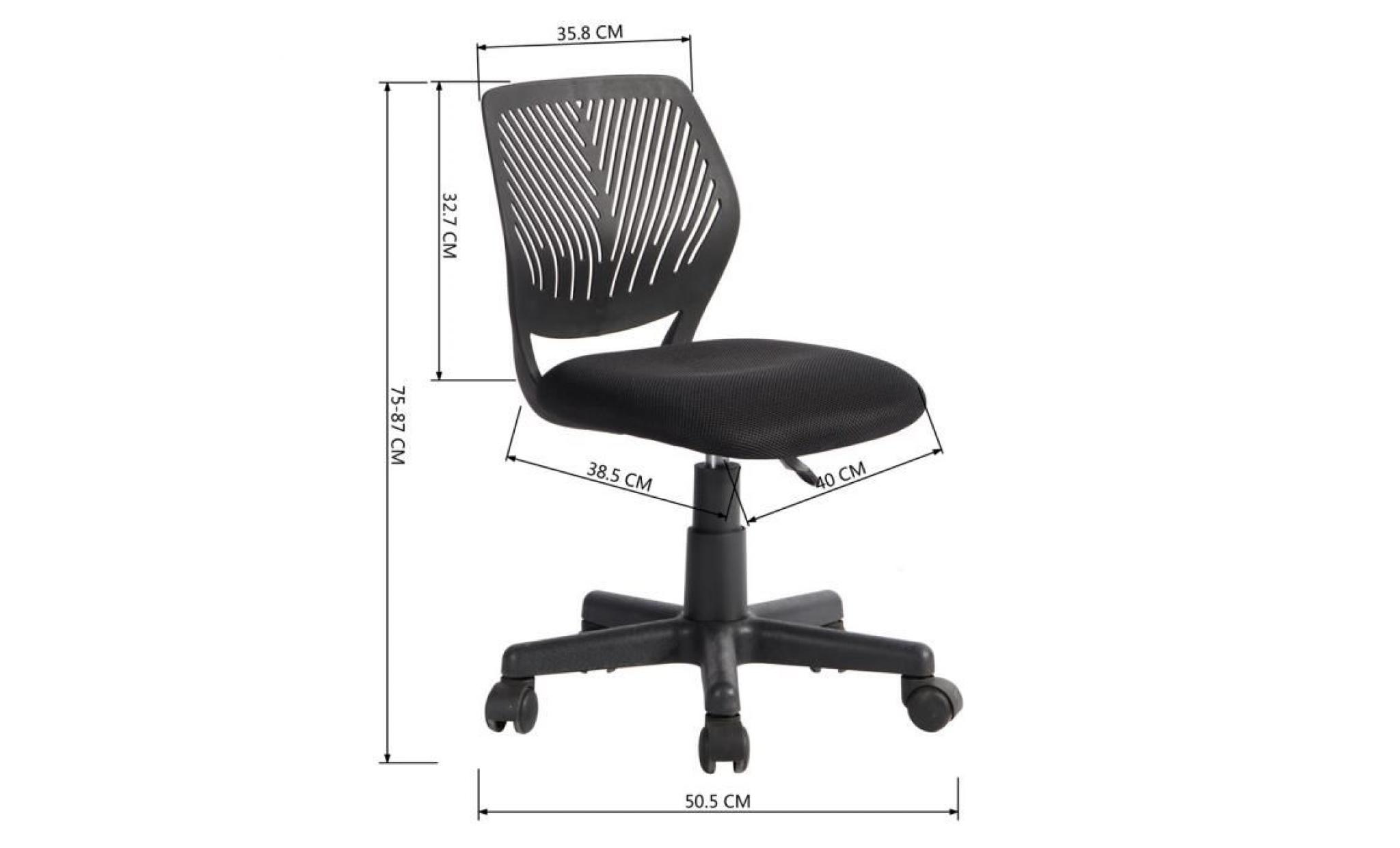 homy casa chaise de bureau pour enfant chaise pour l'ordinateur pivotante 360 degrés hauteur réglable,bleu pas cher