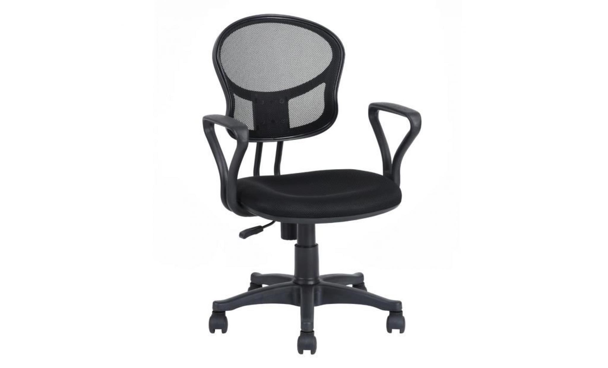 homy casa chaise de bureau fabric chaise bureau hauteur réglable,noir