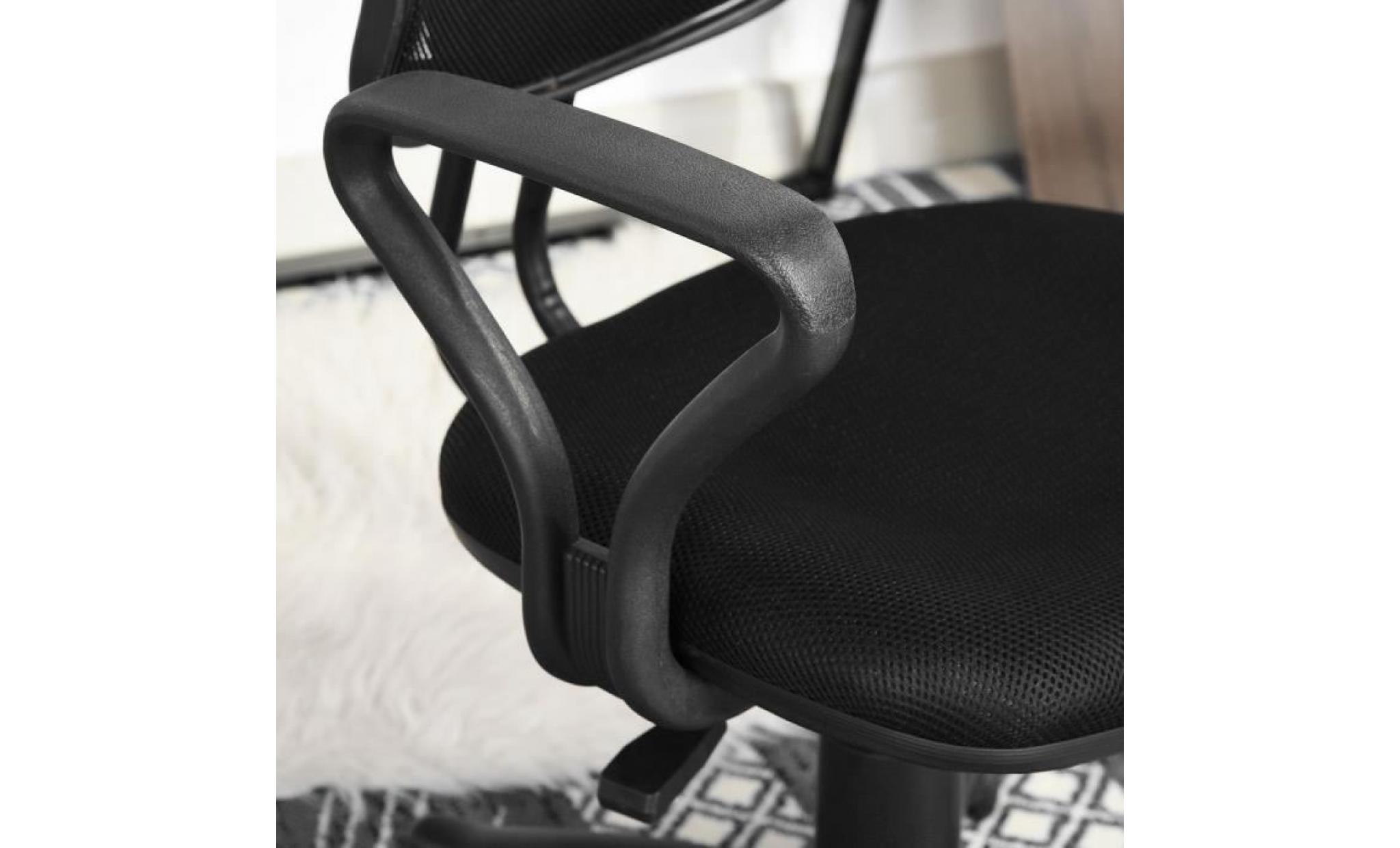 homy casa chaise de bureau fabric chaise bureau hauteur réglable,noir pas cher