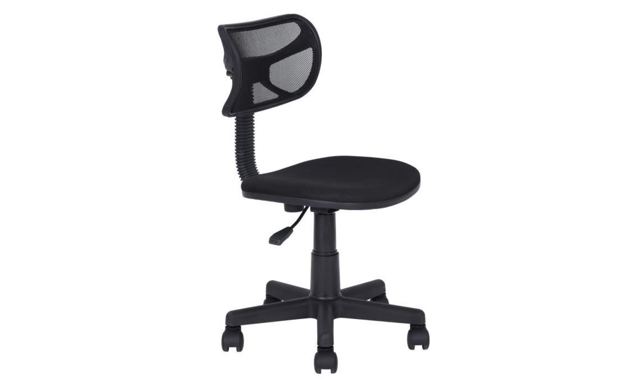 homy casa chaise de bureau fauteuil de bureau  hauteur réglable pivotante 360 degrés maillé et respirant ,noir