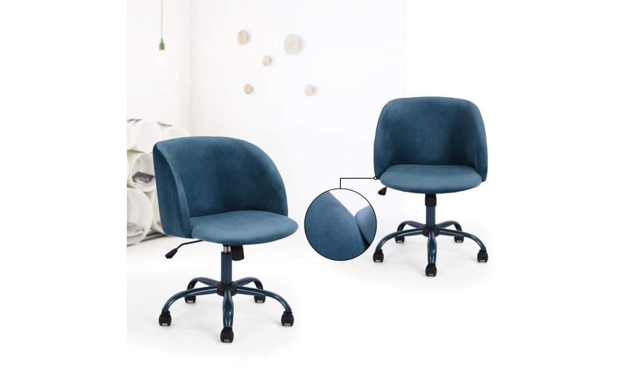 homy casa fauteuil de bureau pivotante 360 degrés hauteur réglable siège souple et comfortable en fabric,gris pas cher