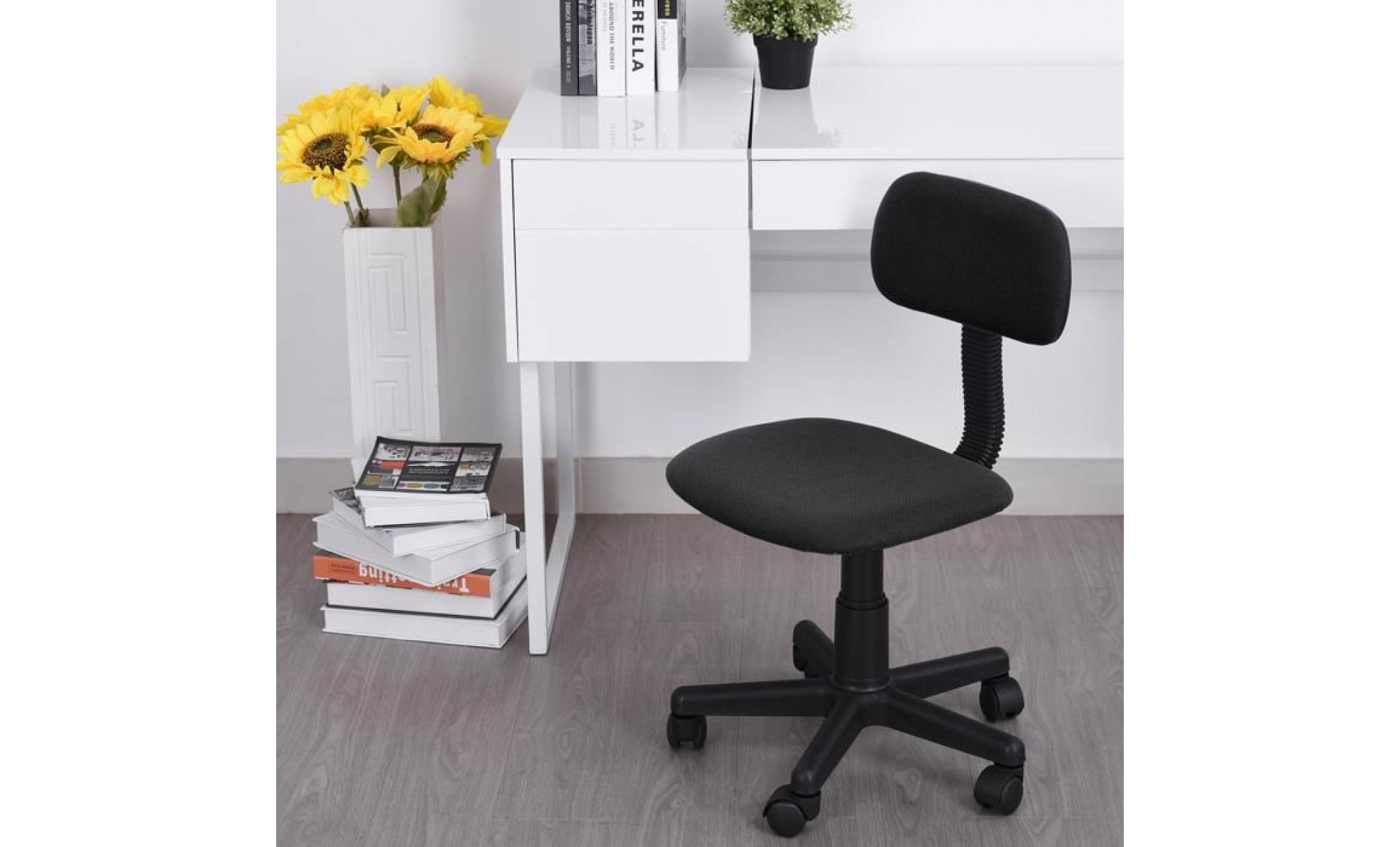 homy casa chaise de bureau pour enfant  pivotante 360 degrés hauteur réglable avec roulettes siège en fabric durables,bleu pas cher
