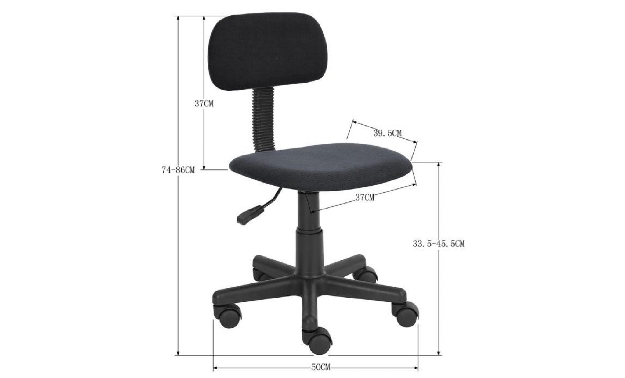 homy casa chaise de bureau pour enfant  pivotante 360 degrés hauteur réglable avec roulettes siège en fabric durables,bleu pas cher