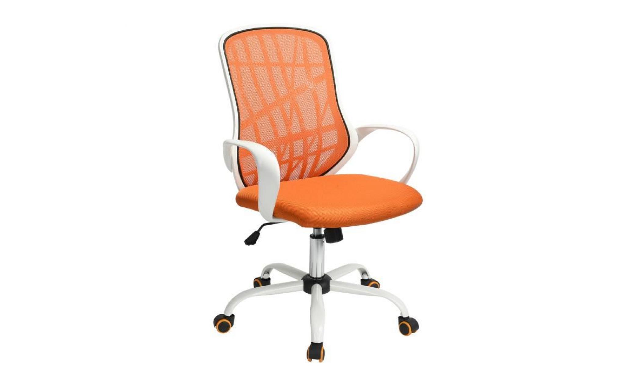 homy casa chiase de bureau en tissue fauteuil de bureau hauteur réglable,orange