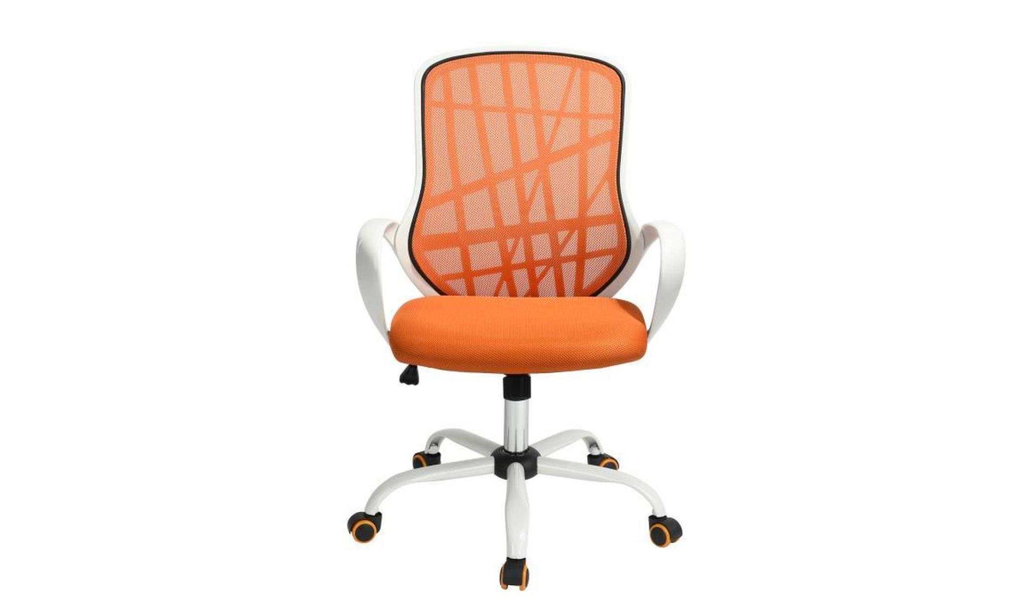 homy casa chiase de bureau en tissue fauteuil de bureau hauteur réglable,orange pas cher