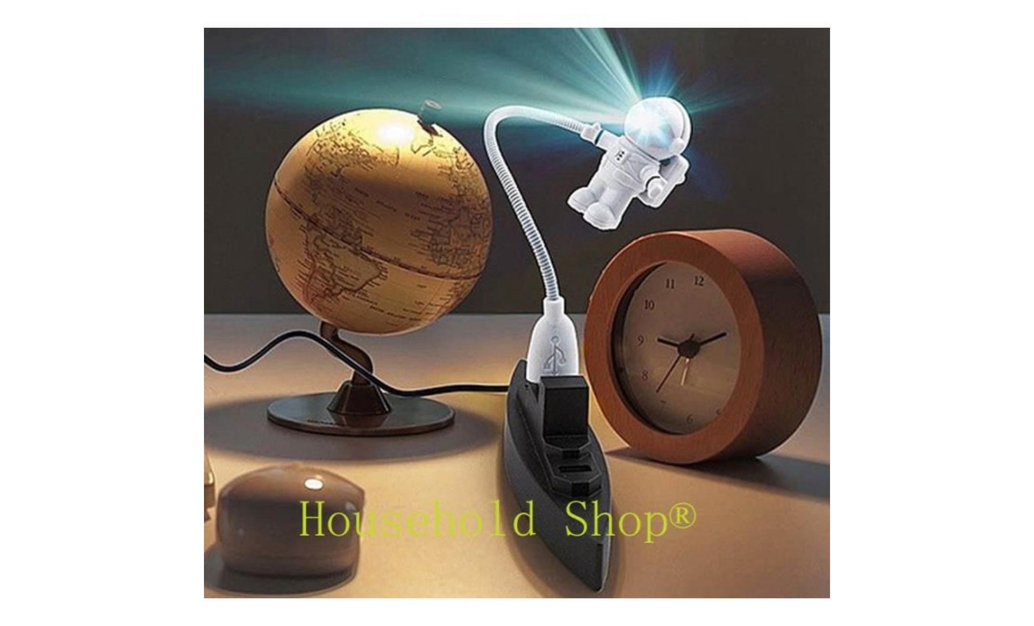 Household Shop®  USB Night Light Astronaut Modèle Lampe pour le travail de nuit - BLANC pas cher