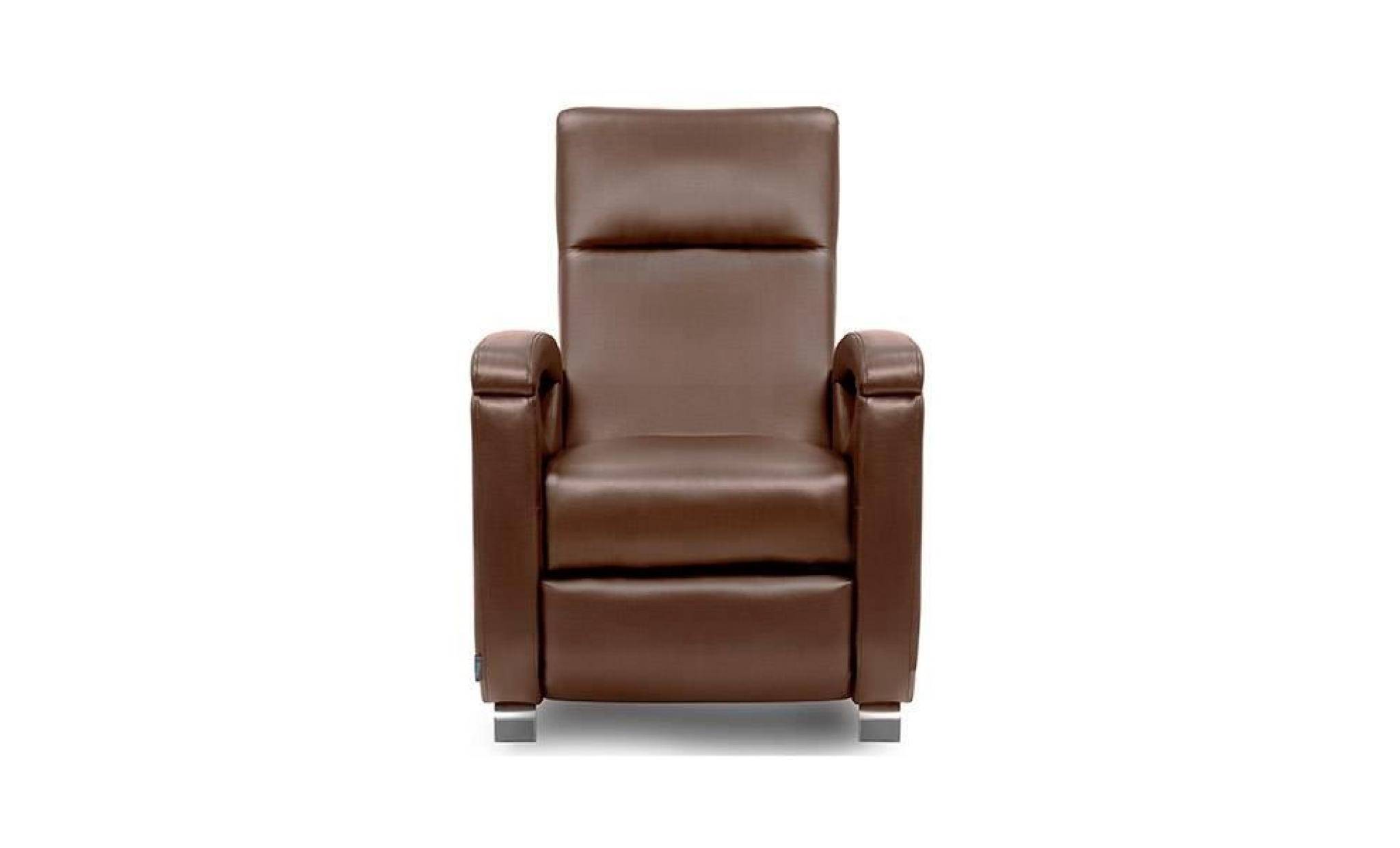 ht fauteuil massant vibrant chauffant 3 positions repose pied shiatsu luxury relax marron push back hightechnology® pas cher