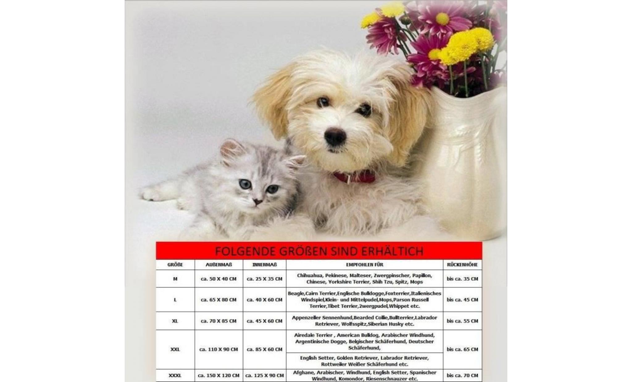 idéal pour lit de chien animaux avec la taille de qualité tÜv kiss « m » 54x45x10 cm (mocha) pas cher