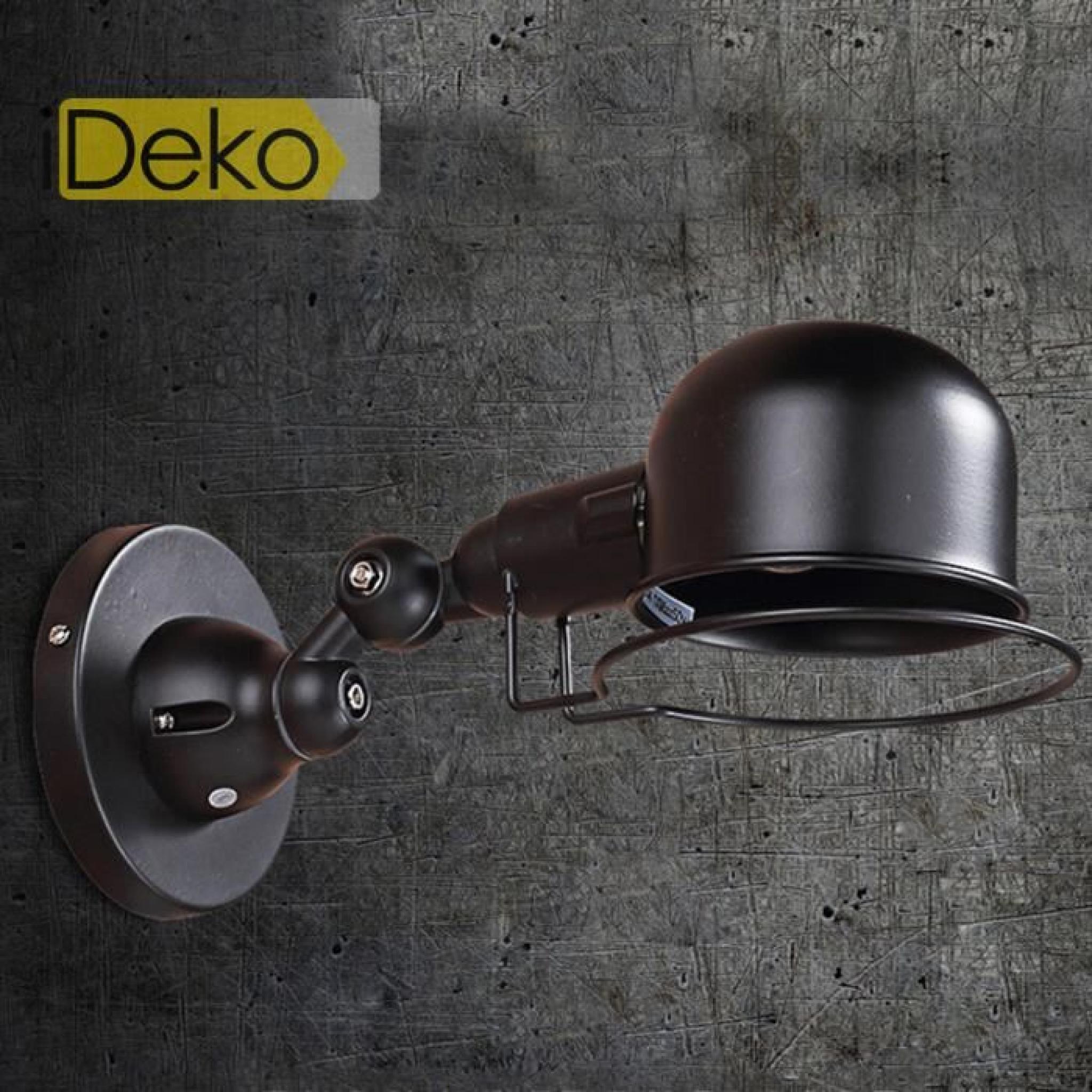 iDeko® Lampe de Salon Art design antique unique industriel Rack en Fer bronzé lampe projecteur jardin plafonnier bureau table chevet pas cher