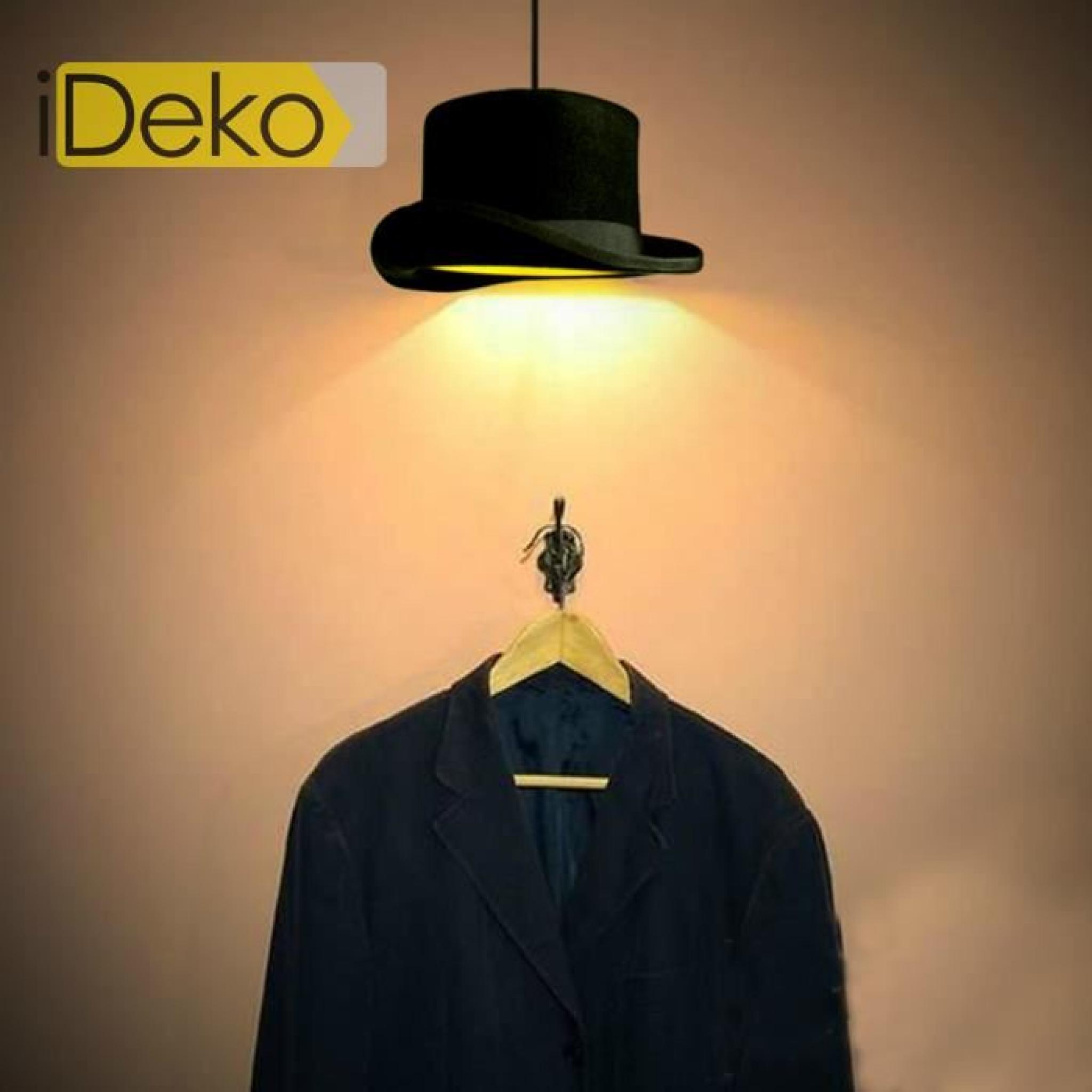 iDeko® Lampe de Salon chamber Art design unique chapeau lampe plafonnier suspension bureau table chevet 