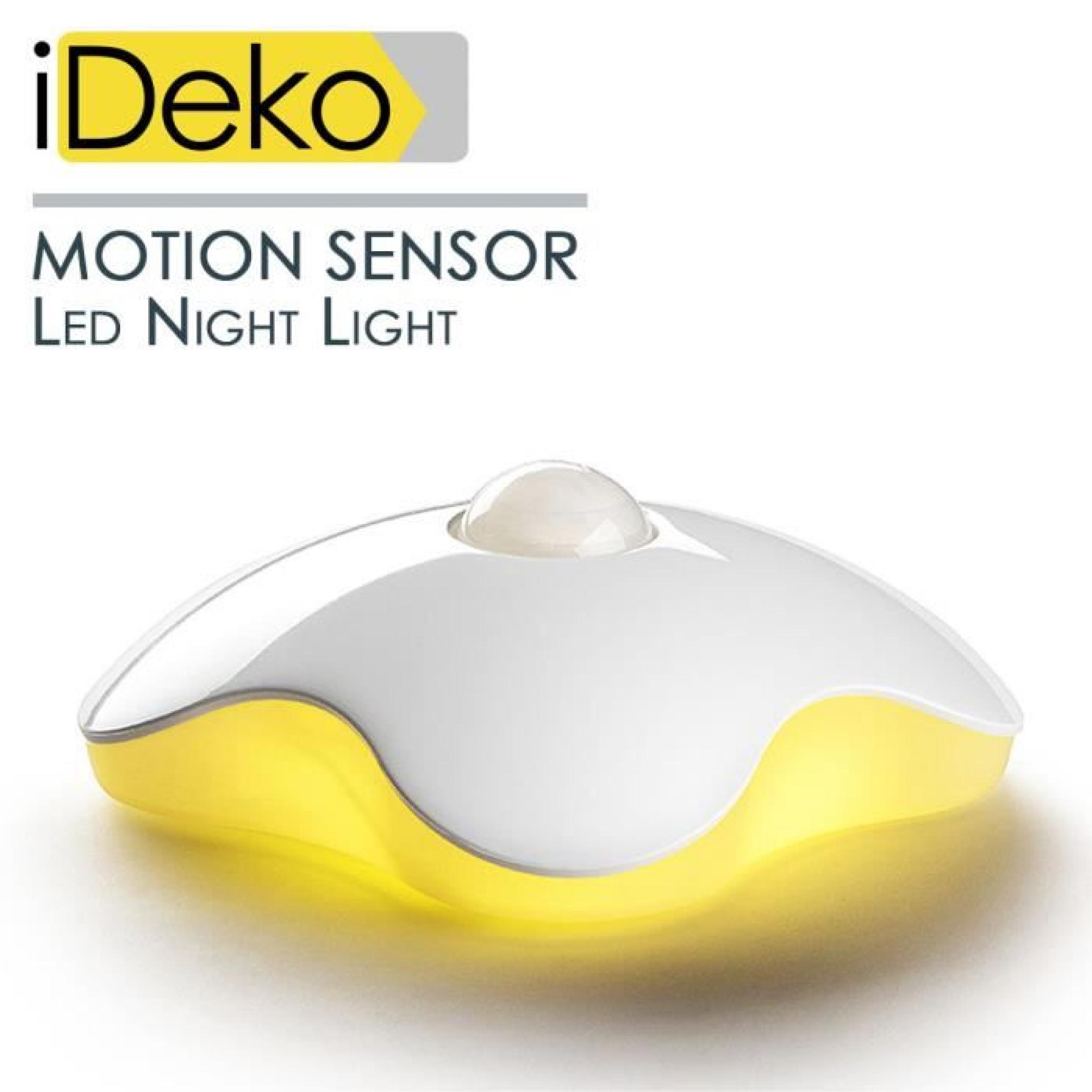 iDeko® Personnalisé Lampe LED pour la nuit capteur de mouvement-Trèfle Blanc