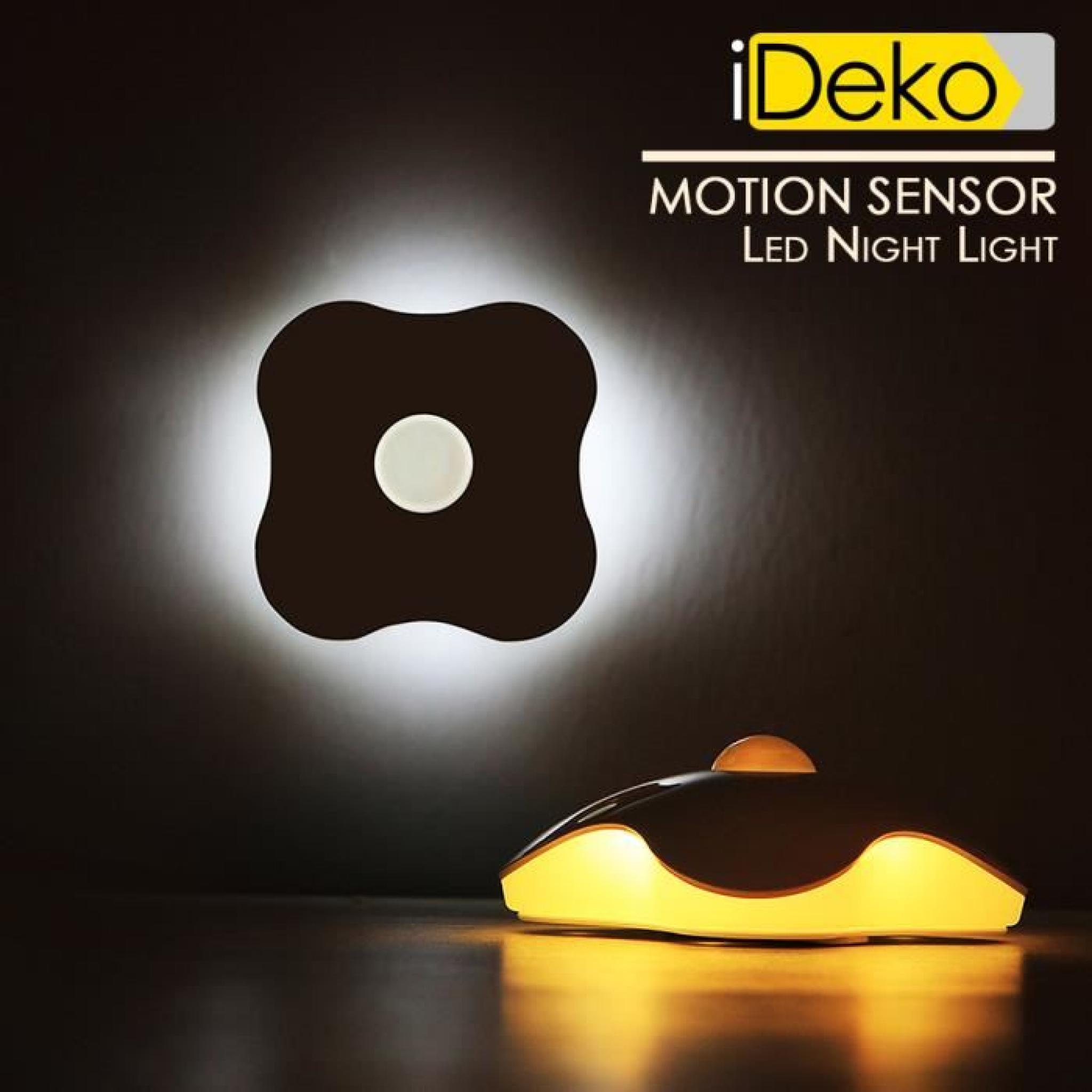 iDeko® Personnalisé Lampe LED pour la nuit capteur de mouvement-Trèfle pas cher
