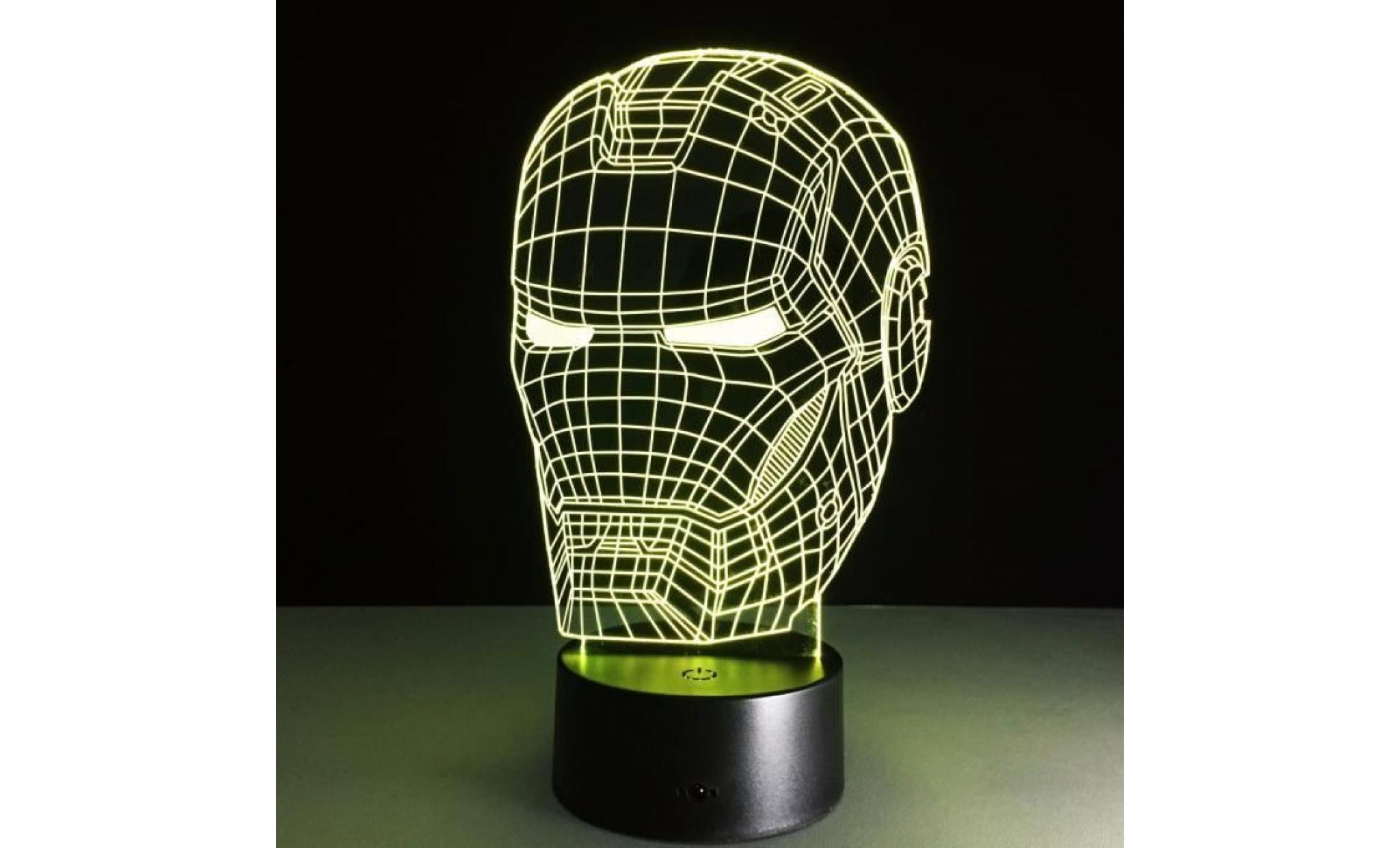 illusion optique homme en fer 3d lampe lumière décoration en acrylique 22cm*13cm*9cm p2fyy6081001d pas cher