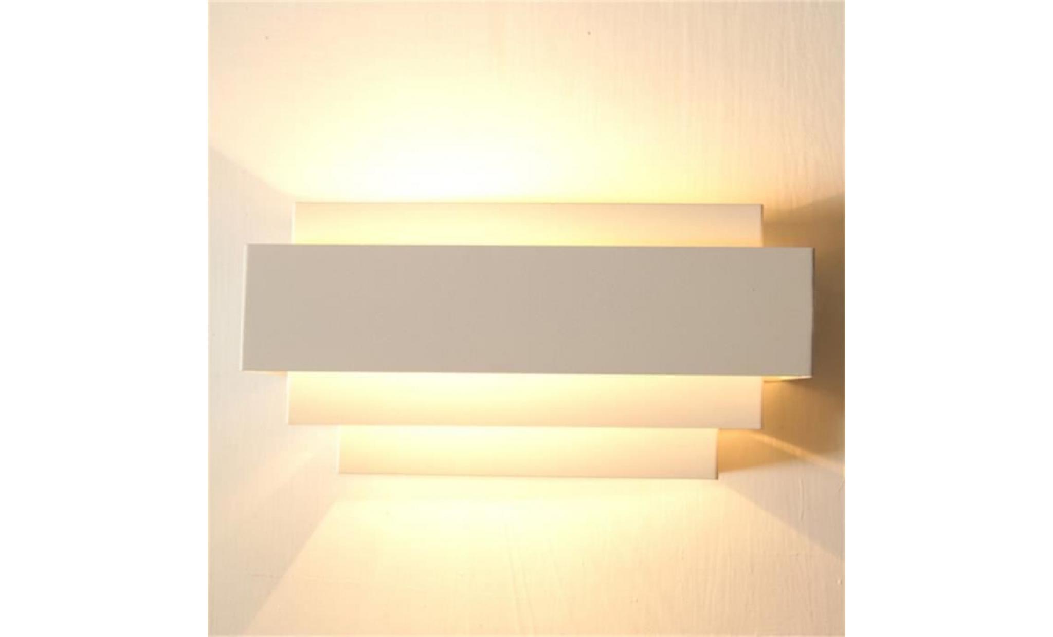 intérieur contemporain up & down wall light courbé blanc applique lampe d'éclairage
