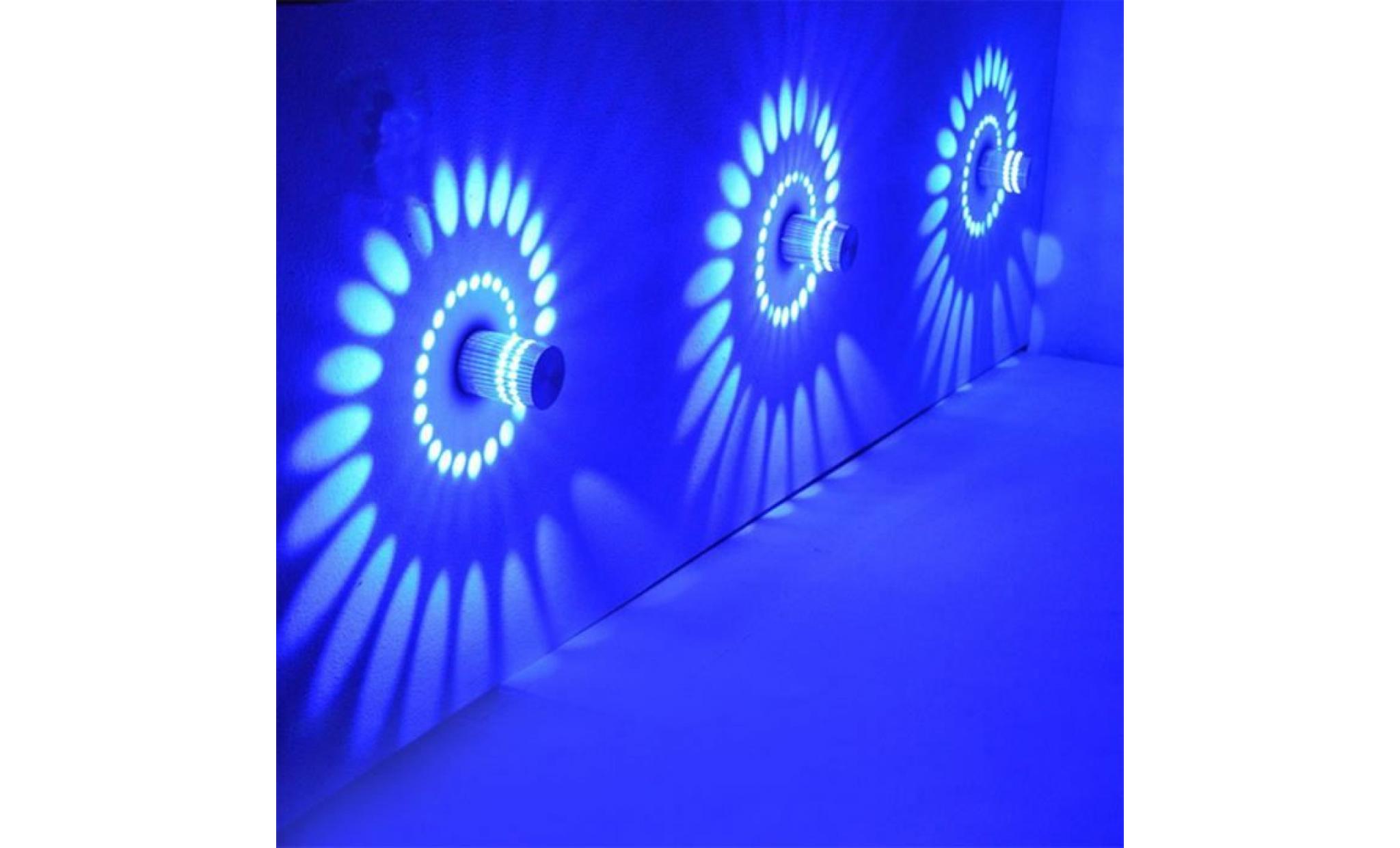 iportan® coloré rgb spirale trou applique surface d'installation led luminaire d'éclairage blanc pas cher