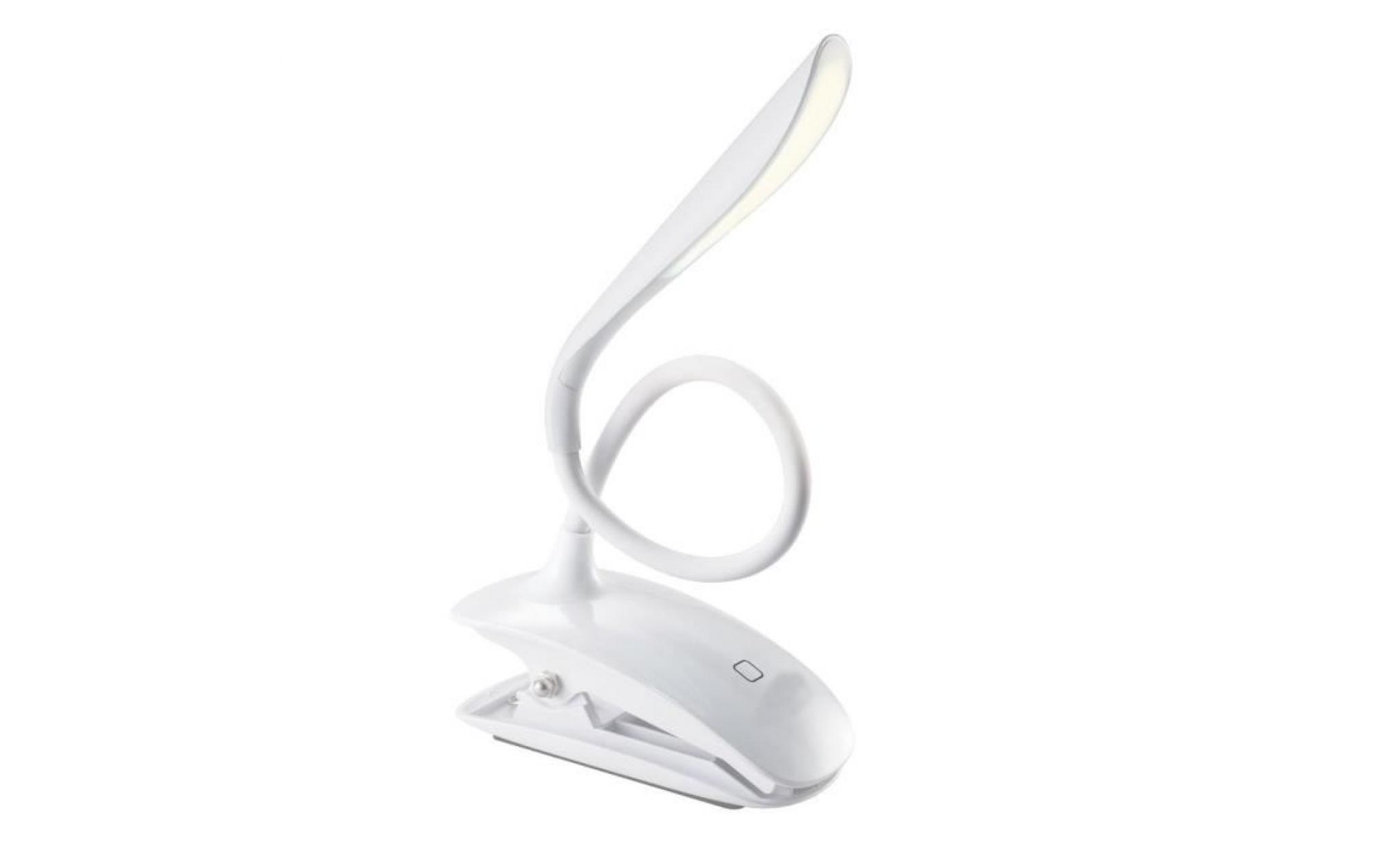iportan® livre lumière lampe de lecture bureau flexible lampe de lecture parfaite pour bookworms et enfants blanc_4424 pas cher