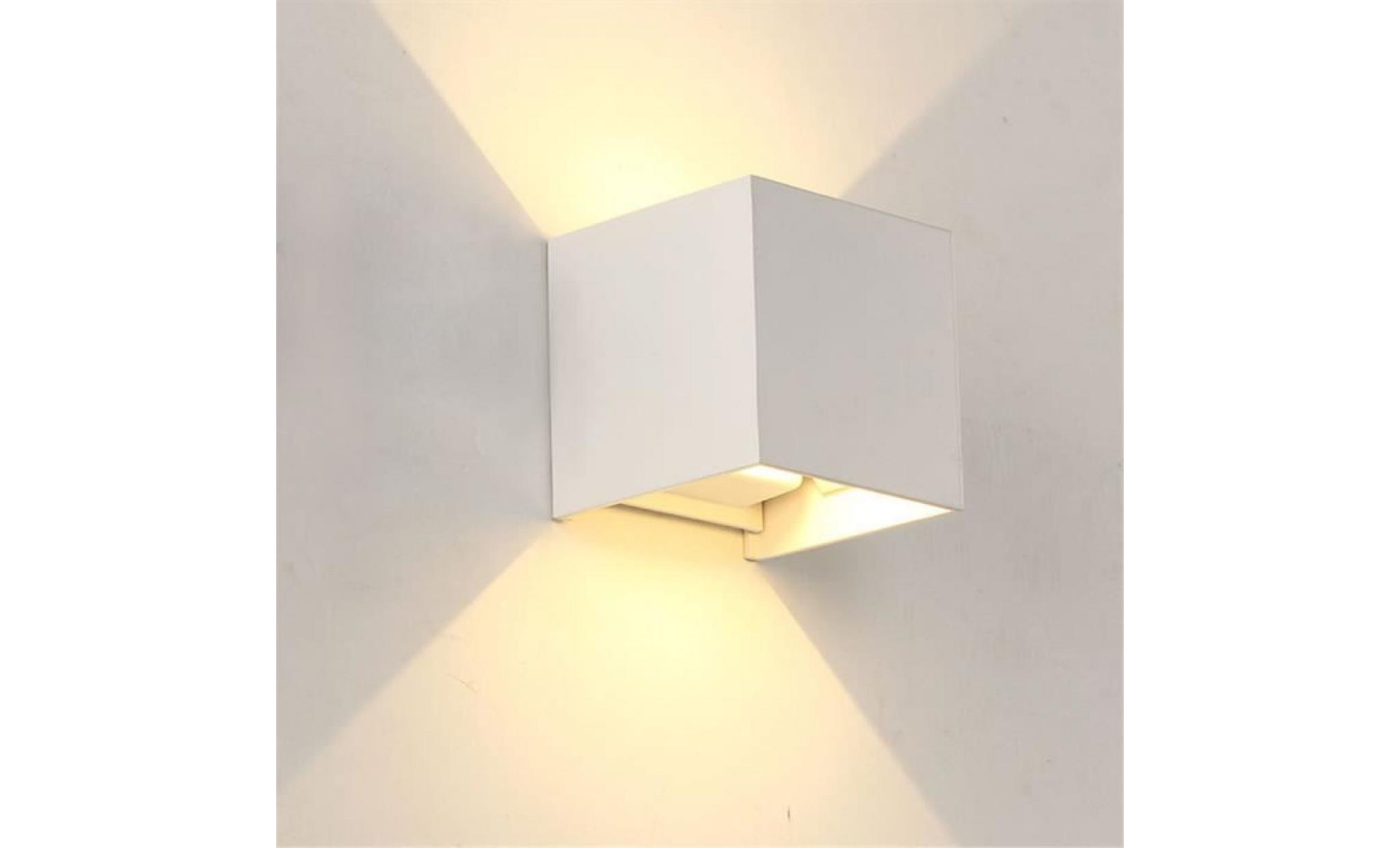 iportan® moderne 3w * 2 led wall light up down lampe étanche ip65 accueil applique blanc pas cher
