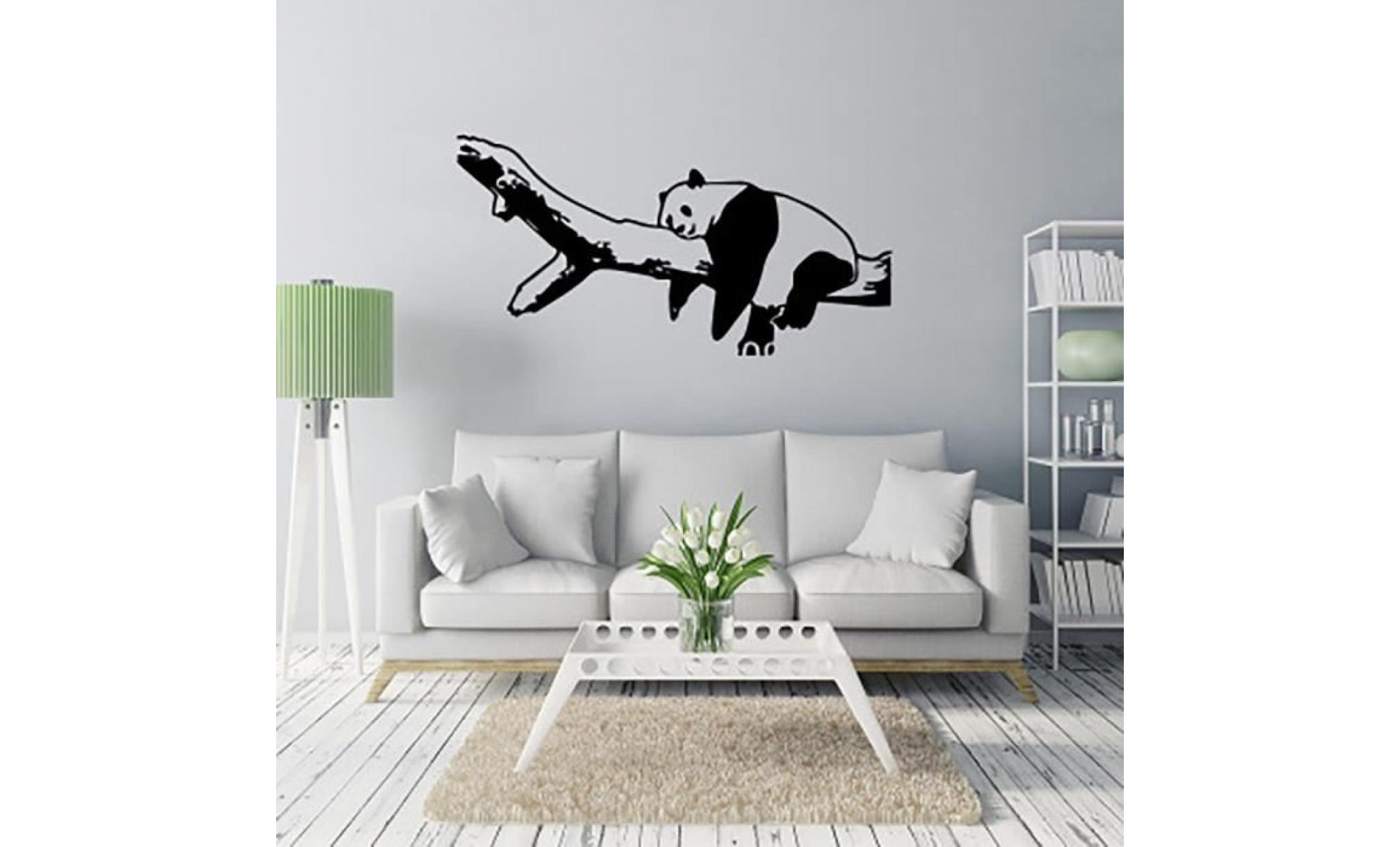 iportan® panda wall sticker amovible décalques art mural living room decors multicolore _love907 pas cher