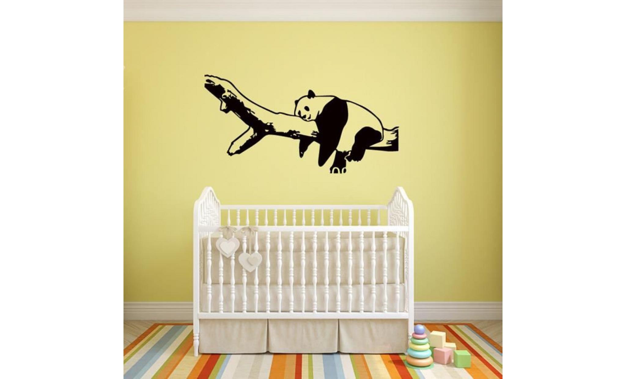 iportan® panda wall sticker amovible décalques art mural living room decors multicolore _love906 pas cher