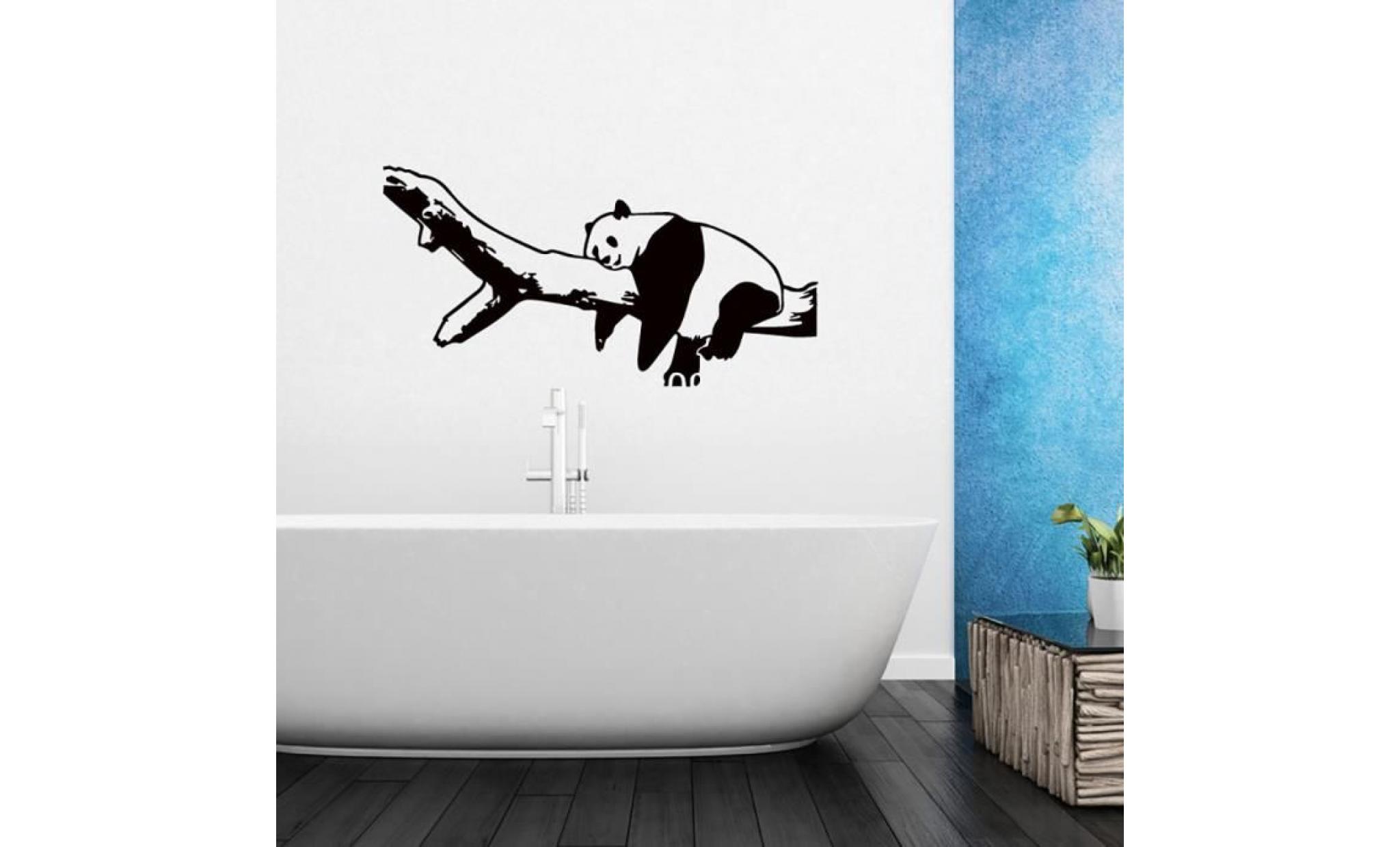 iportan® panda wall sticker amovible décalques art mural living room decors multicolore _love907 pas cher