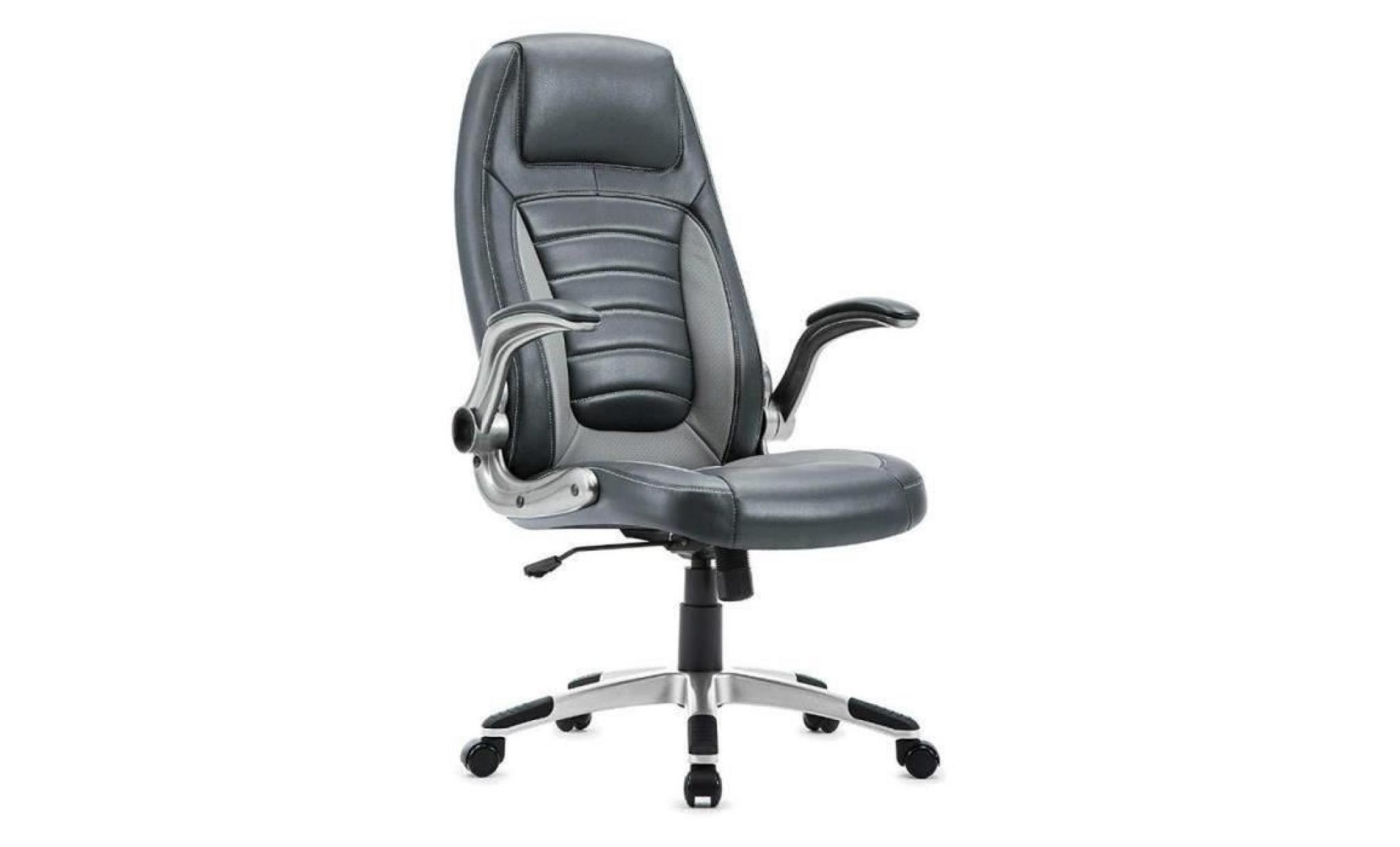 chaise de bureau   fauteuil gamer   siège pu hauteur réglable   chaise d'ordinateur   gris foncé    intimate wm heart pas cher