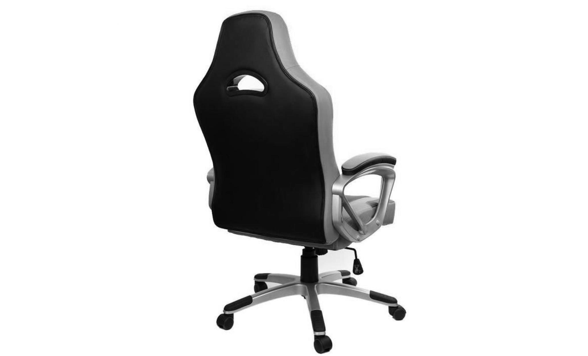 racing chaise de bureau pu   gaming chaise   fauteuil de  bureau   hauteur réglable   bleu / noir   intimate wm heat pas cher