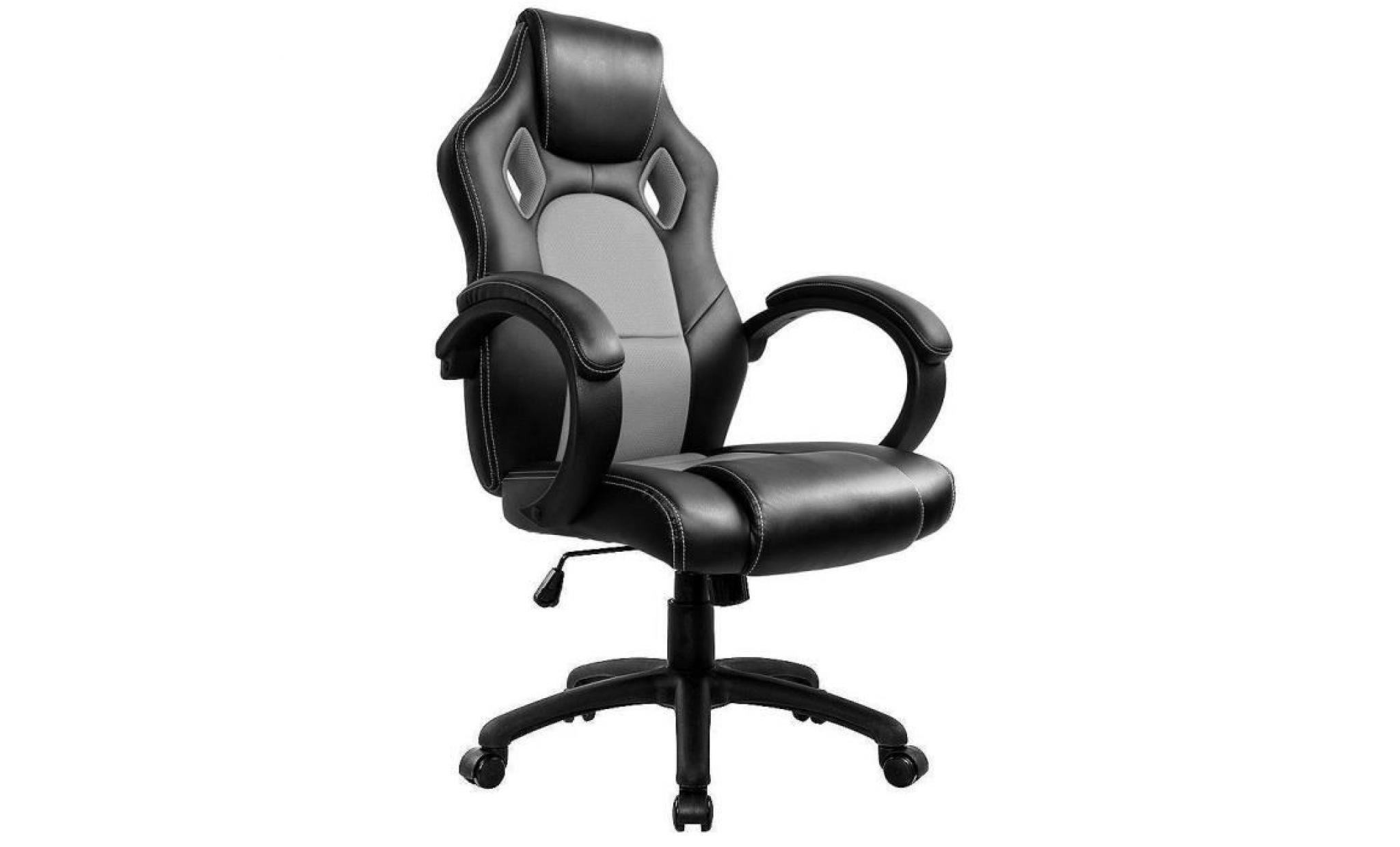 fauteuil de bureau gaming chaise   moderne confortable ergonomique en similicuir pu   hauteur réglable   noir   intimate wm heart