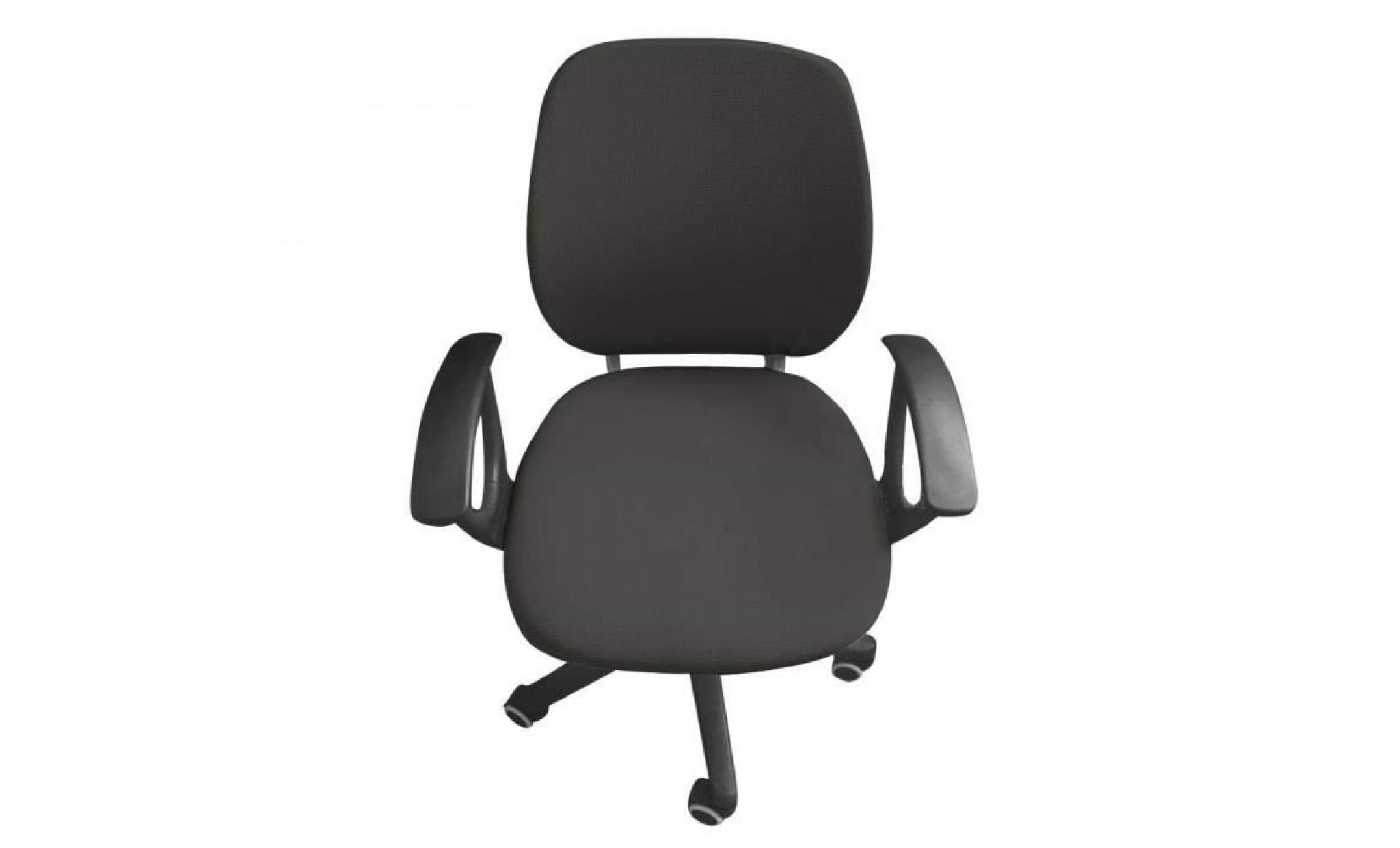 ordinateur chaise de bureau housse de protection et extensible universel rotatif housses de chaise chaise slipcover gris