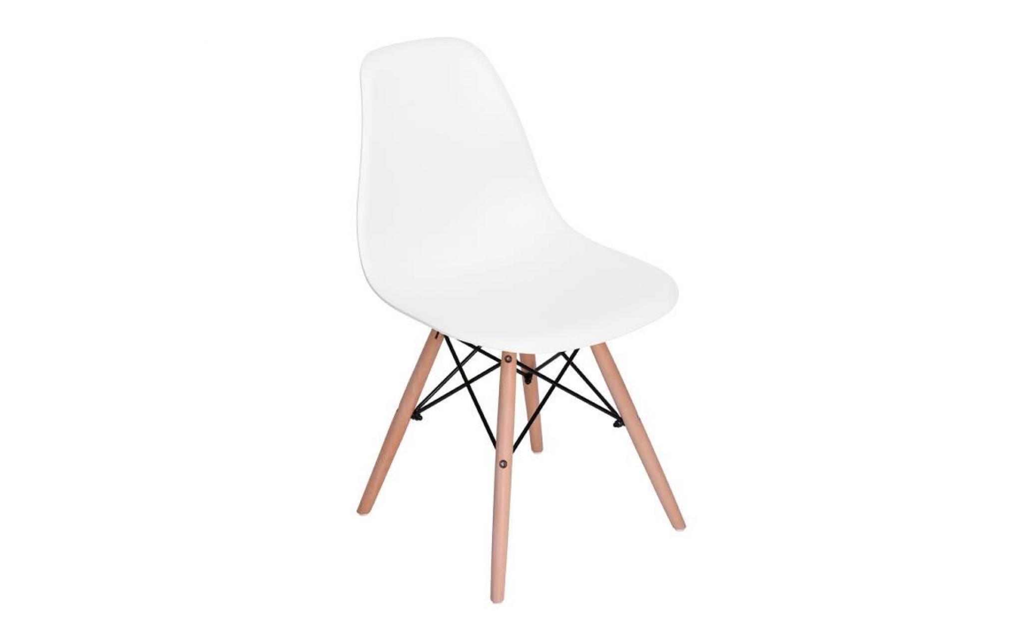 jkk lot de 4 chaises design scandinave chaise de salle à manger  blanches 41 x 46 x 82 cm pas cher