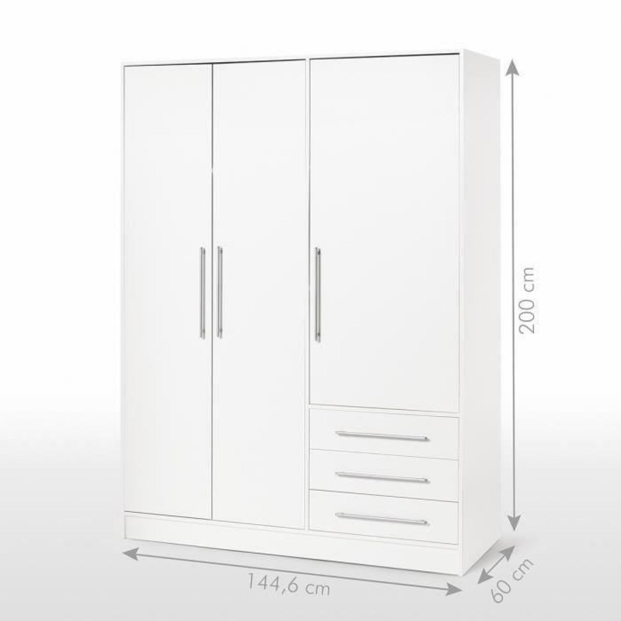 JUPITER armoire 145 cm blanche