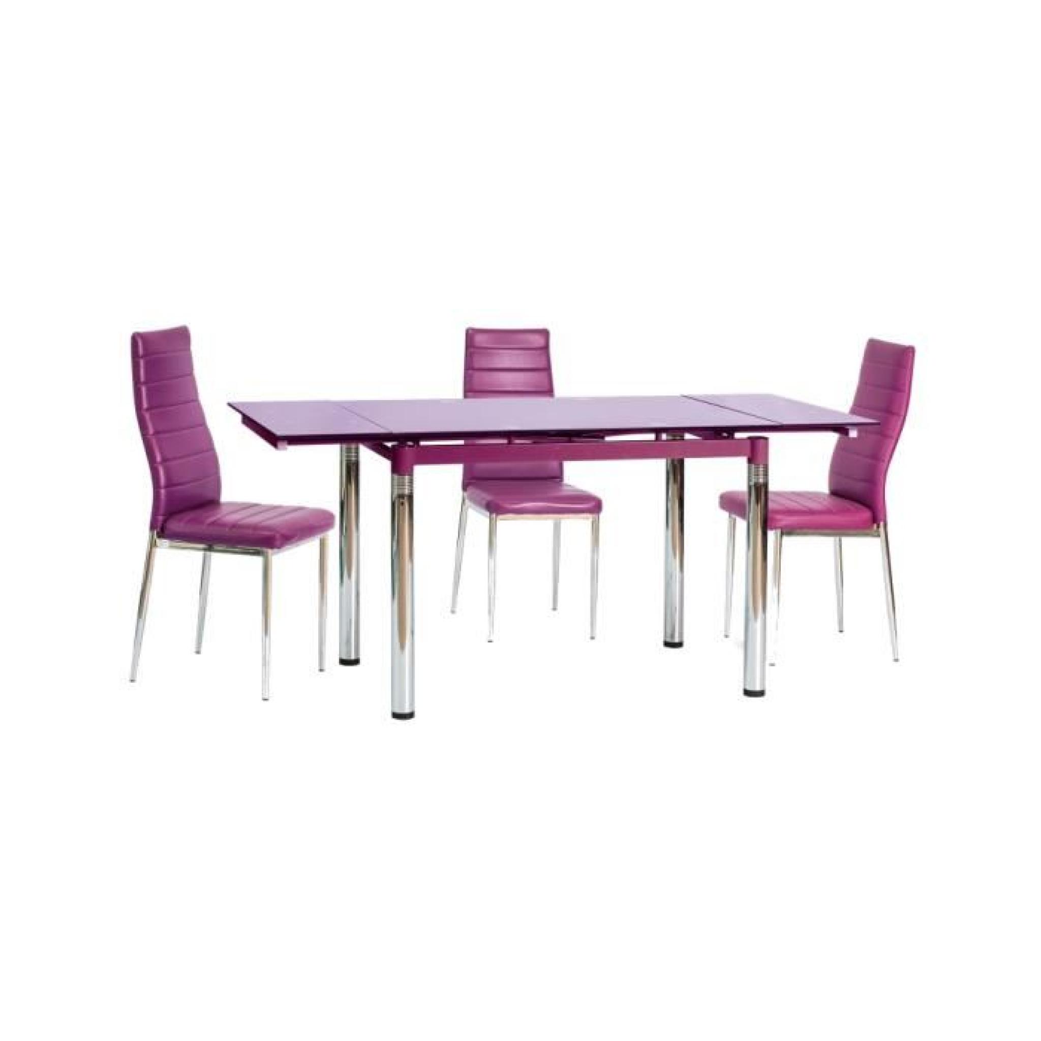 JUSThome GD-018 Table à rallonge Couleur : Pourpre (H x l x L) : 75 x 74 x 110-170 cm