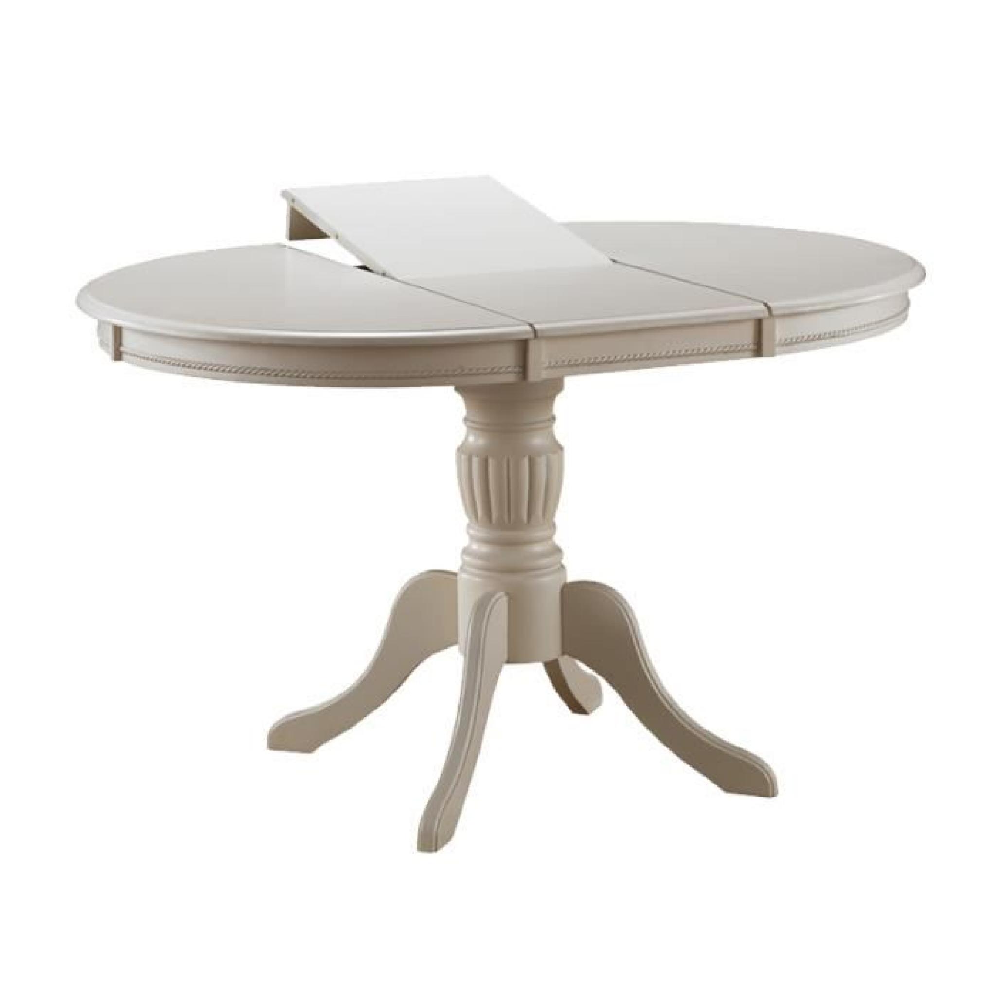 JUSThome Olivia bianco Table à rallonge Blanc 75 x 106 x 106-141