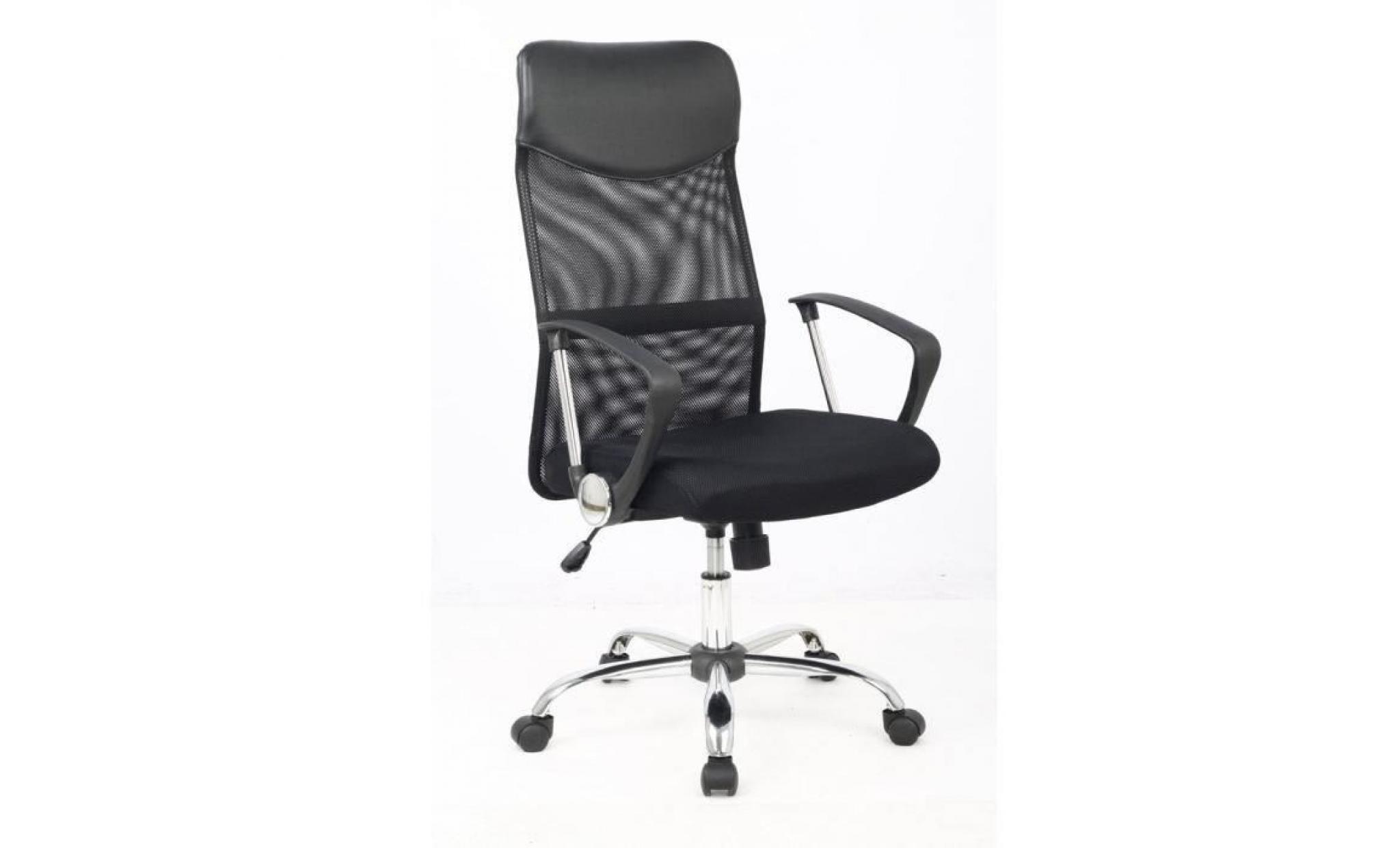 karl fauteuil de bureau en simili ergonomique   noir   l 49 x 50 cm