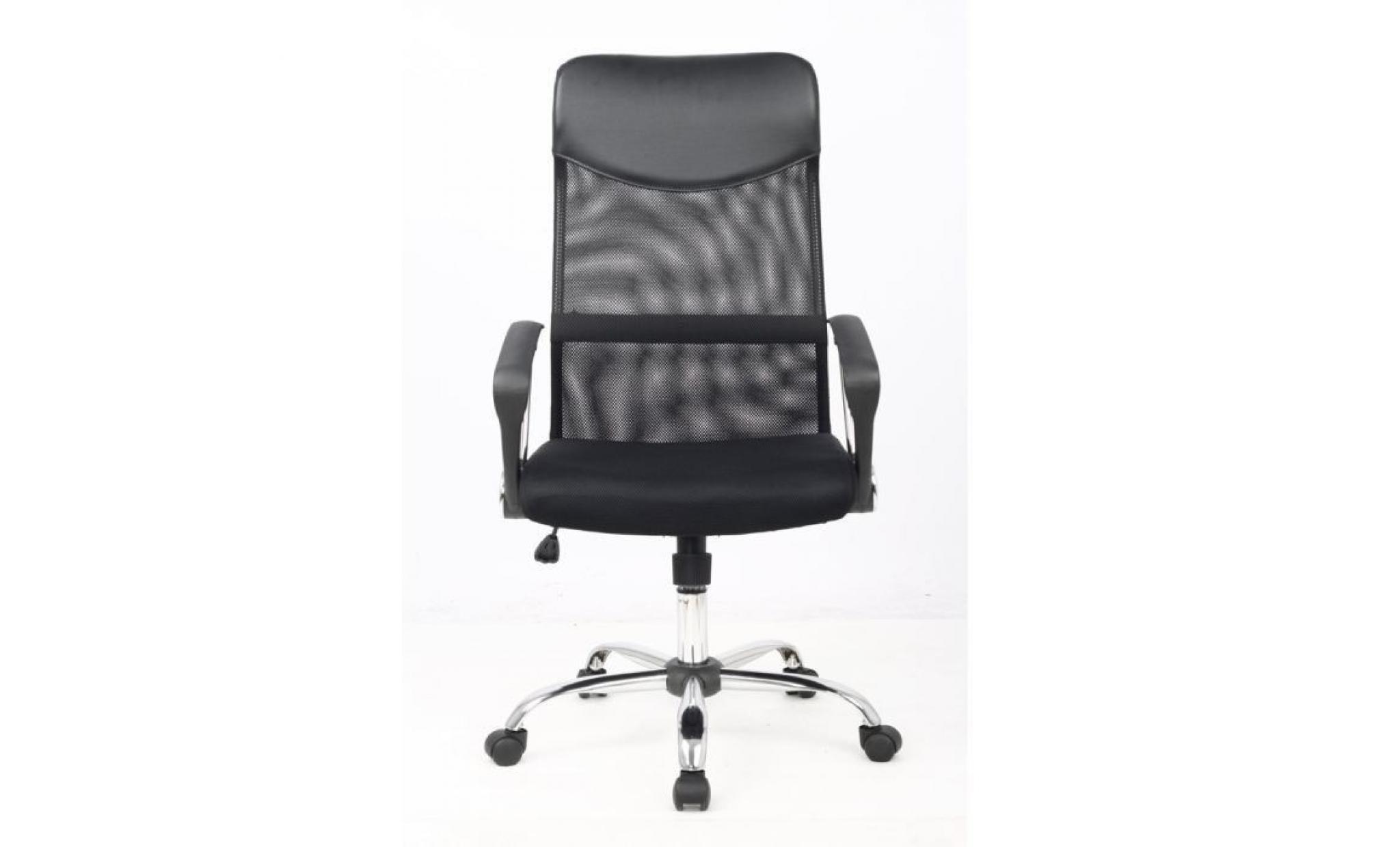 karl fauteuil de bureau en simili ergonomique   noir   l 49 x 50 cm pas cher