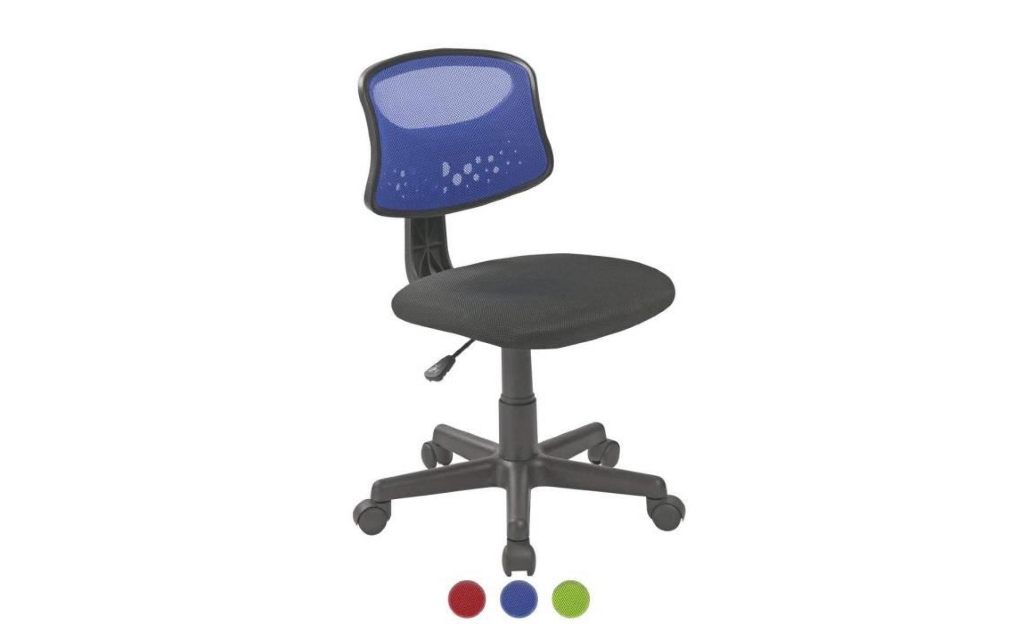 kayelles chaise de bureau enfant pivotante faya   junior, étudiant (rouge et noir) pas cher