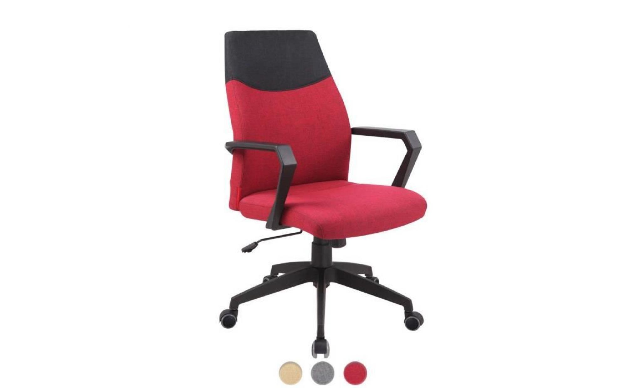 kayelles fauteuil bureau confort haut dossier flet (rouge) pas cher