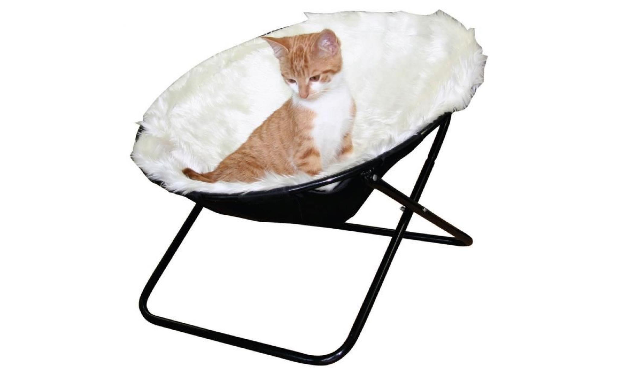 kerbl   fauteuil pliant sharon blanc pour chats   50cm marron
