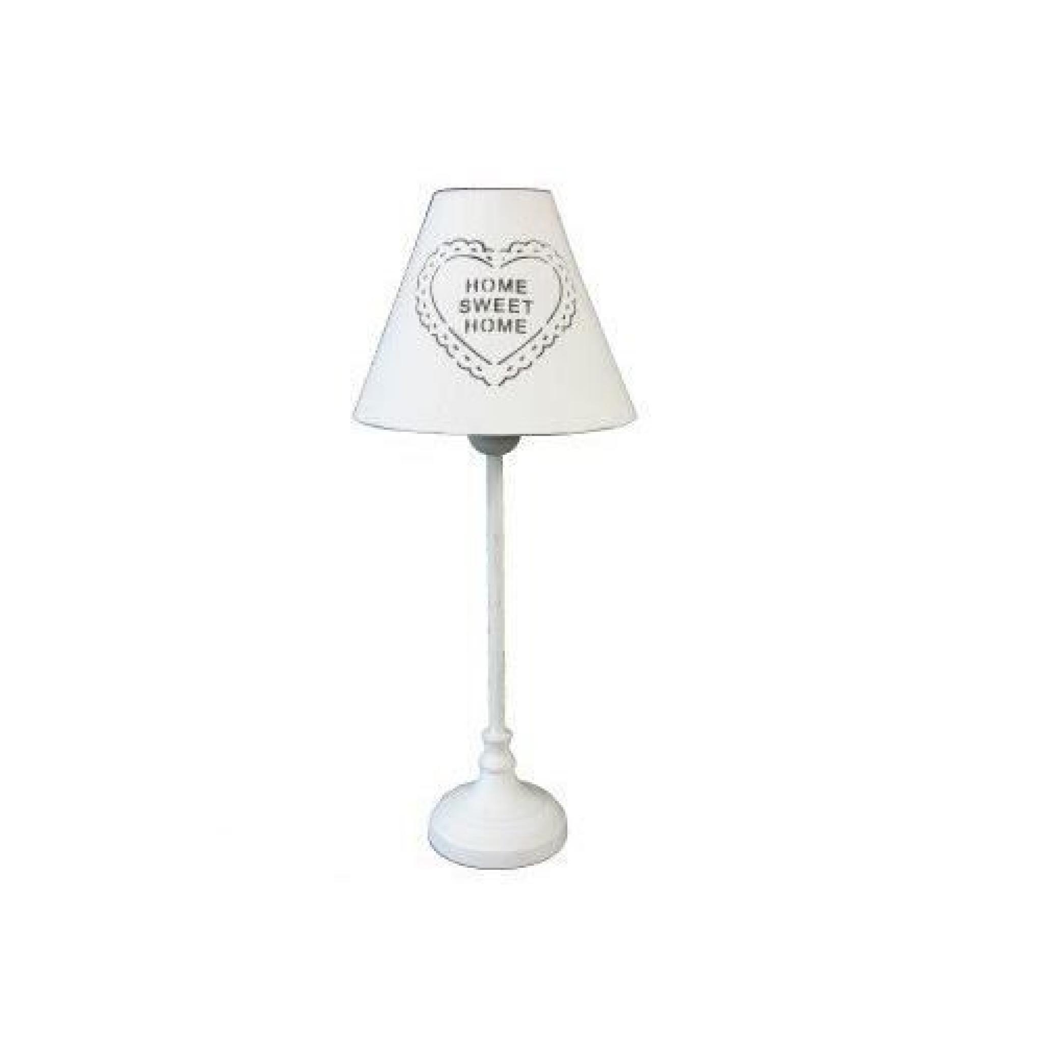 Kersten lampe base w/métal-parapluies home 12 x 12 x 40 cm blanc-lEV 1467