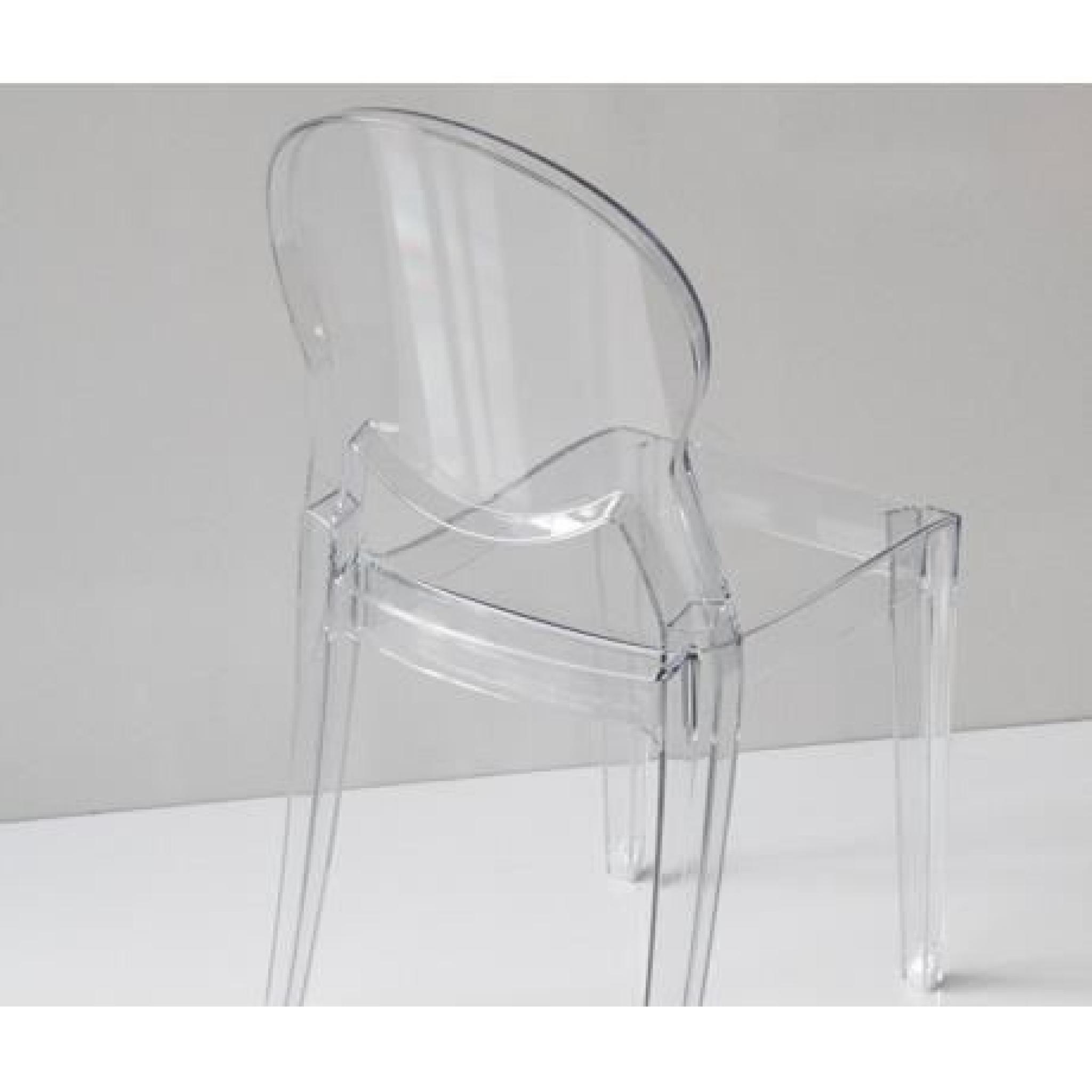 KIM - Chaise en polycarbonate transparent pas cher