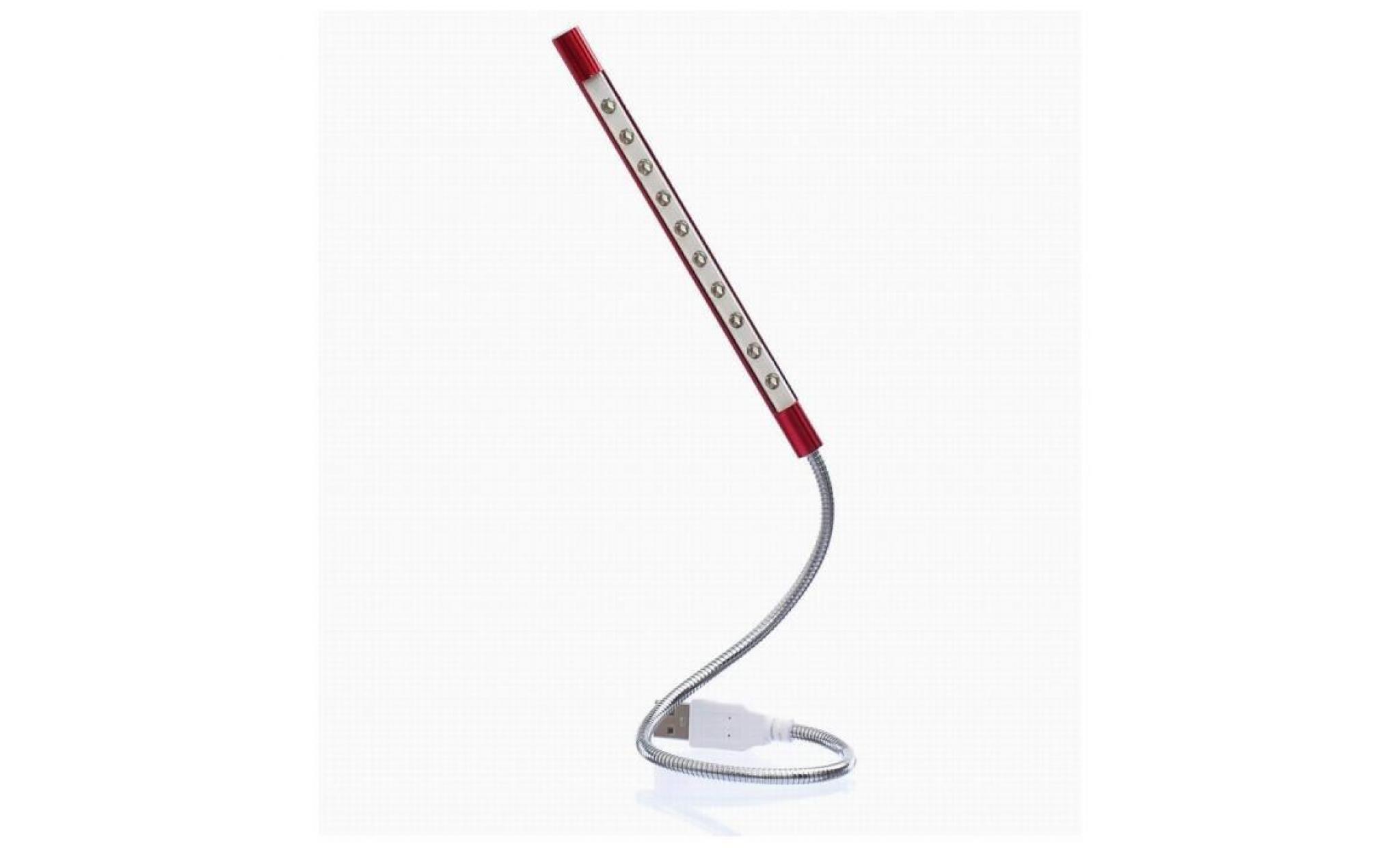 kingwing® usb stick led lampe 10led bendable cordon usb lampe de bureau pour lapto (couleur aléatoire) pas cher
