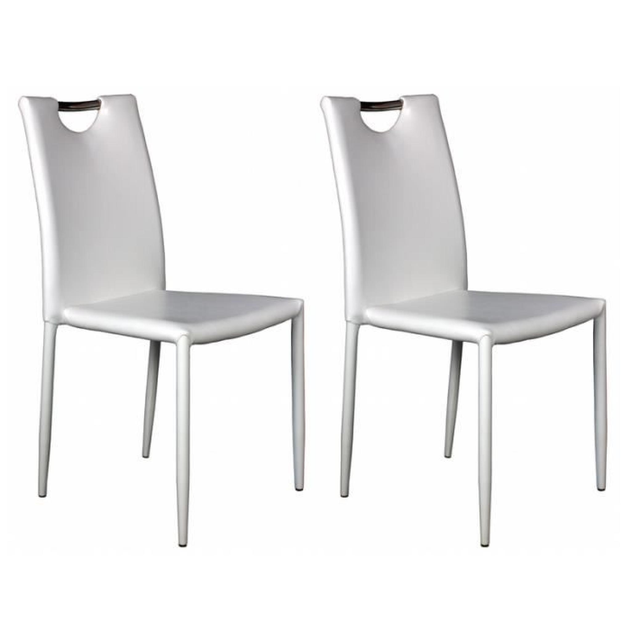 Kira - Lot 2 Chaises Blanches